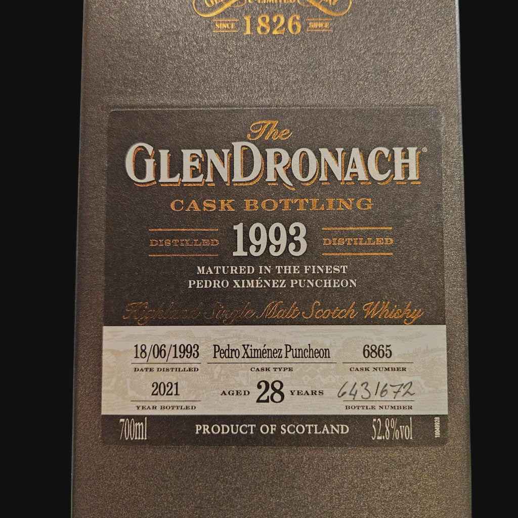 Glendronach 1993 Cask 6865 28 Year Old 52.8% (2021)