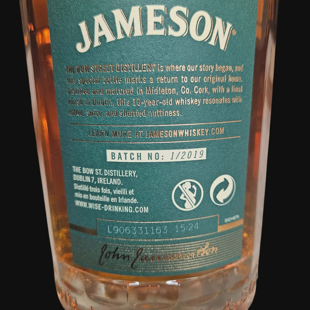 Jameson 18 Year Old – Bow Street Cask Strength (2019)