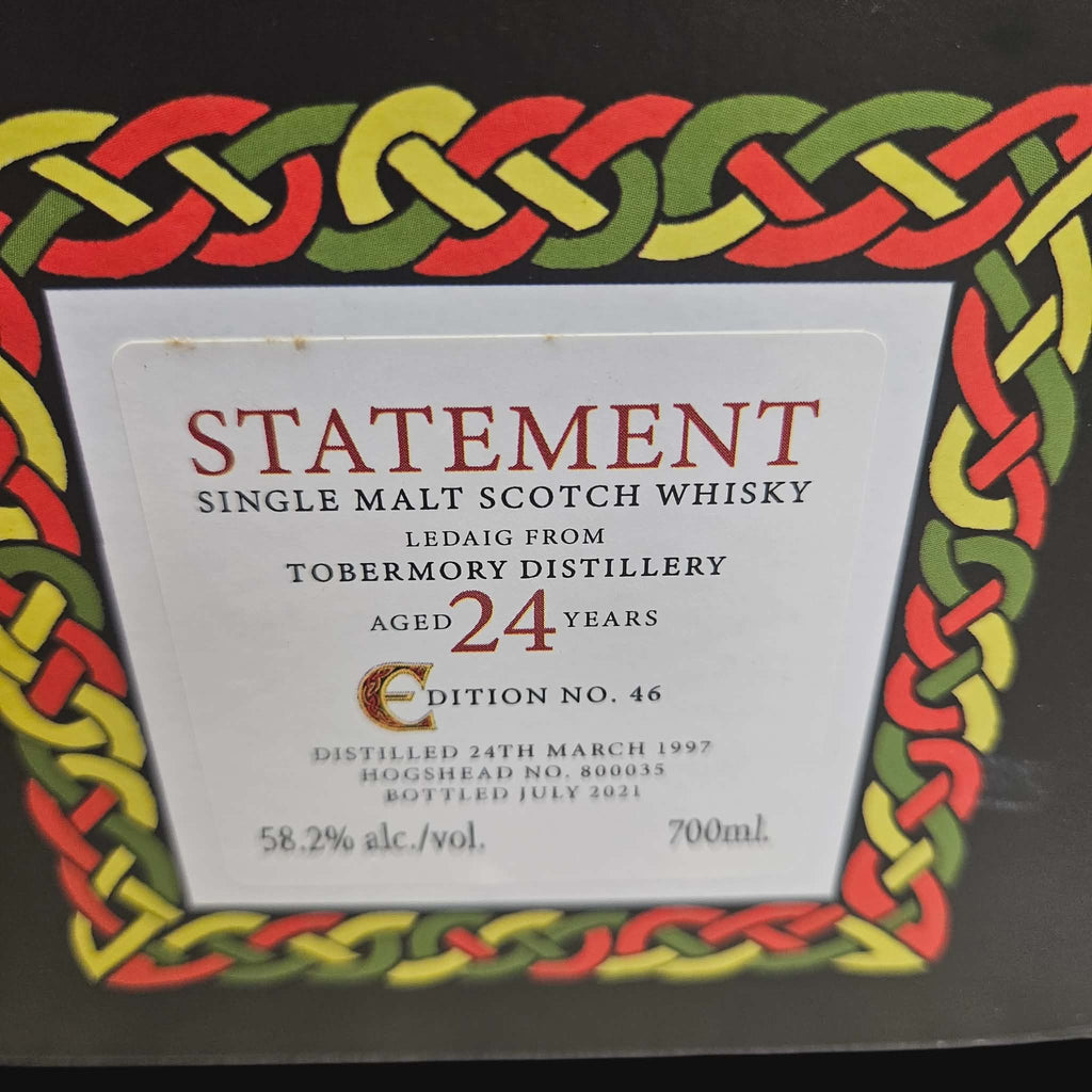 Ledaig 1997 – Blackadder Raw Cask 58.2% Statement Edition (2021)