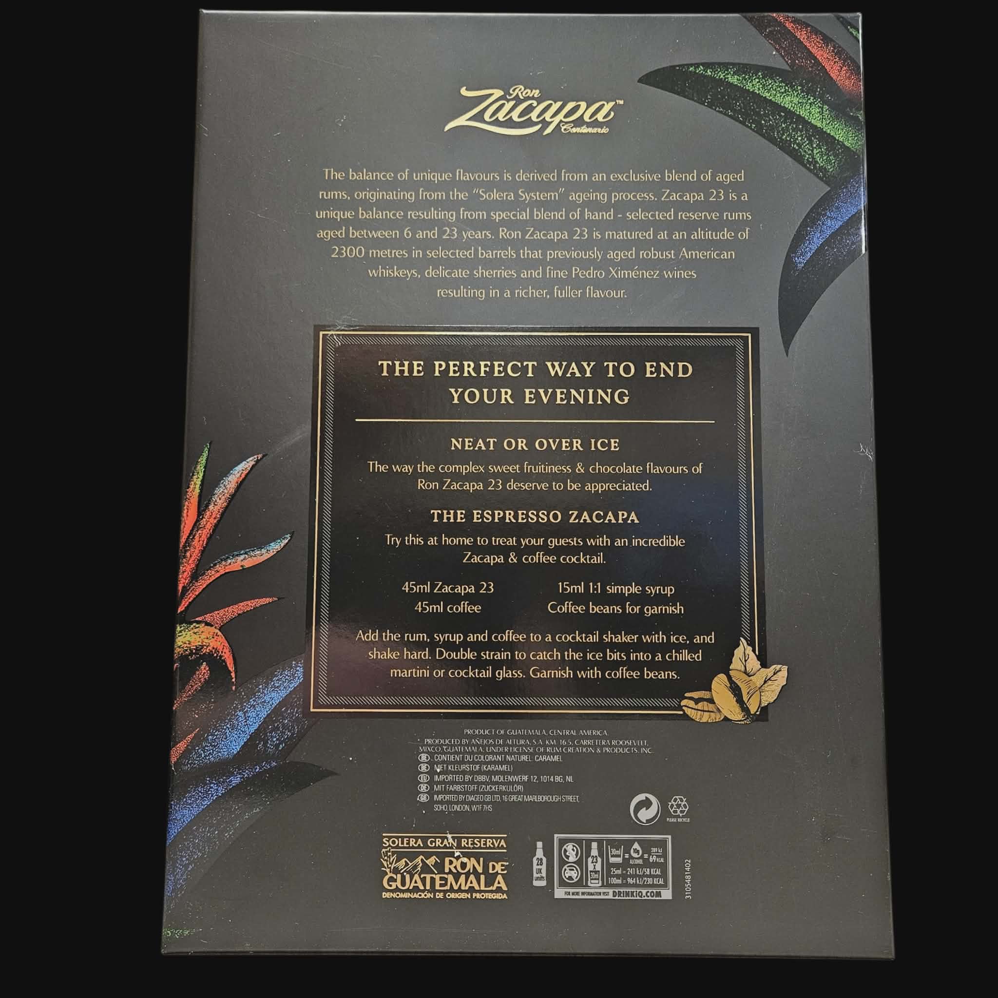 Ron Zacapa 23 Solera – Gift Pack with 2 Glasses (70cl)