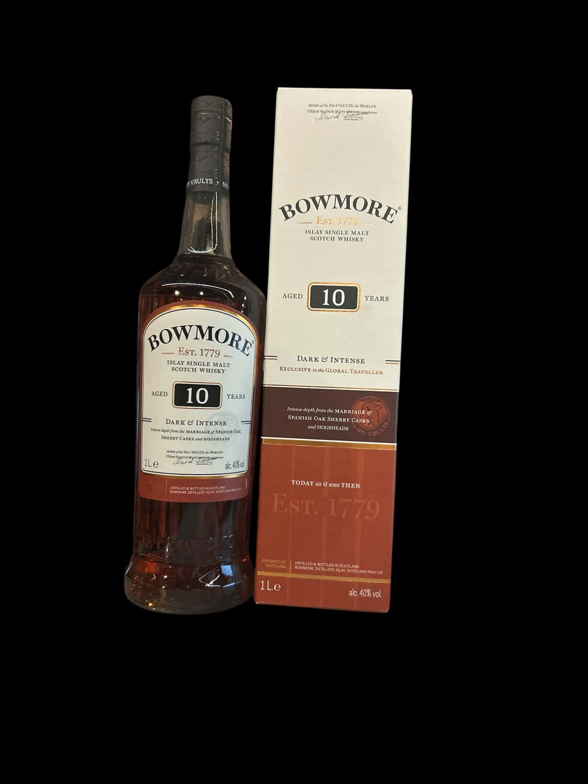 Bowmore 10 Years Old – Dark & Intense – 40% – 1L