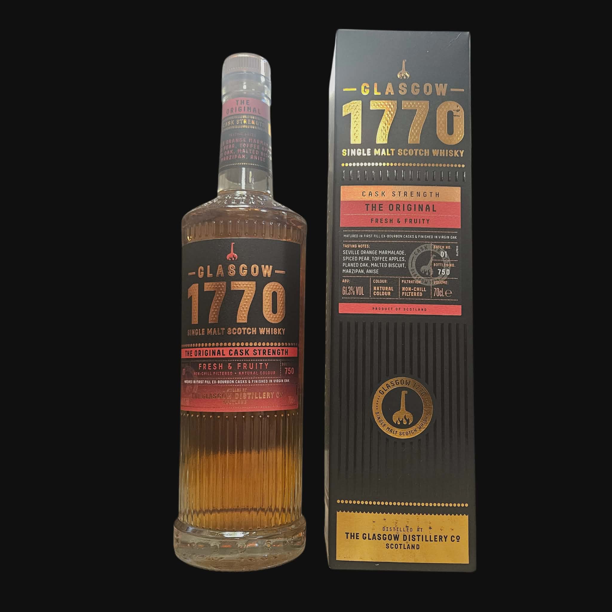 Glasgow 1770 – The Original – Cask Strength – 61.3% (2023)