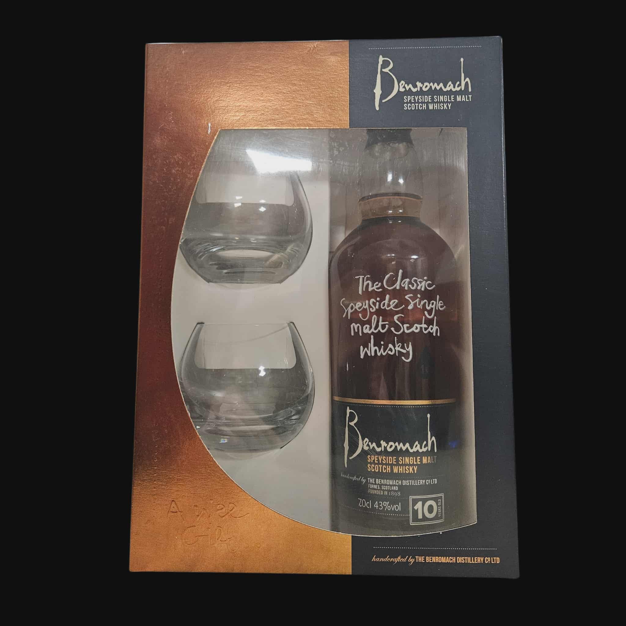 Benromach 10 Year Old – Gift Set with 2 Glasses