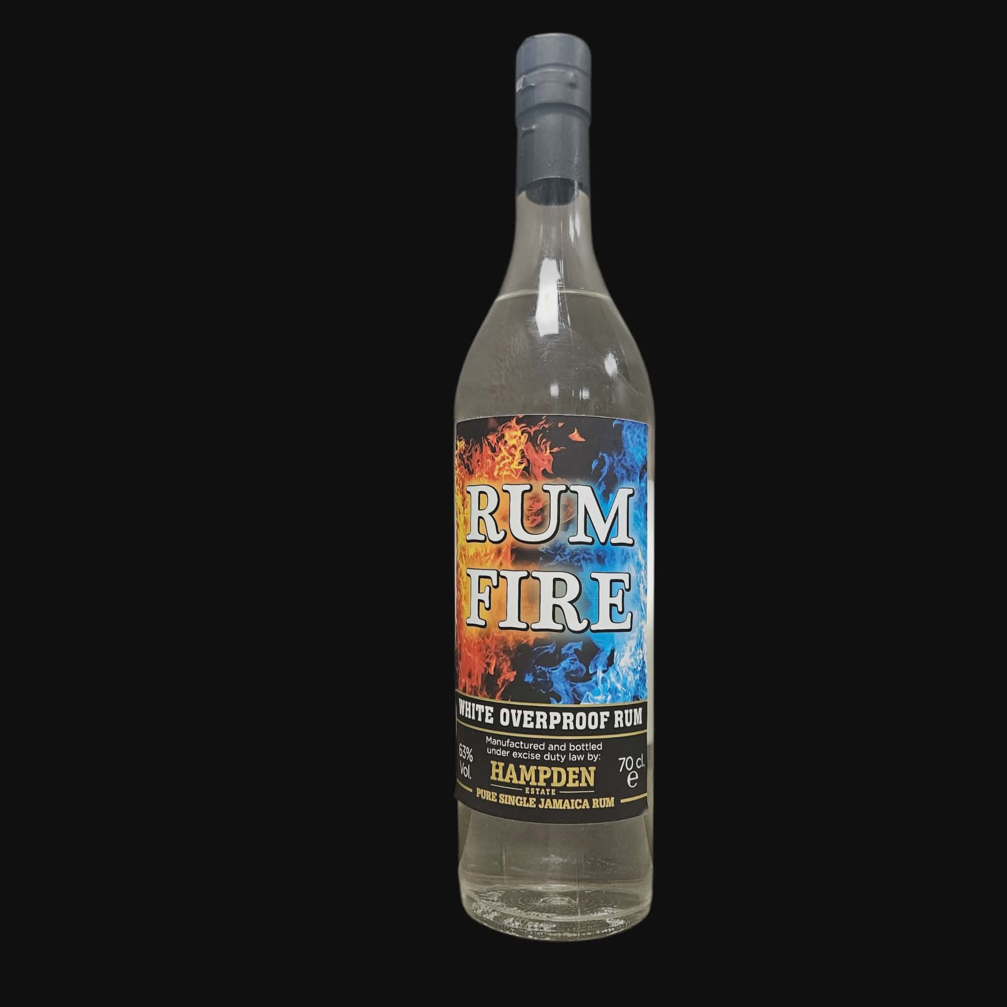 Rum Fire – White Overproof – Hampden Estate – Pure Single Jamaica Rum – 63% – 70 cl