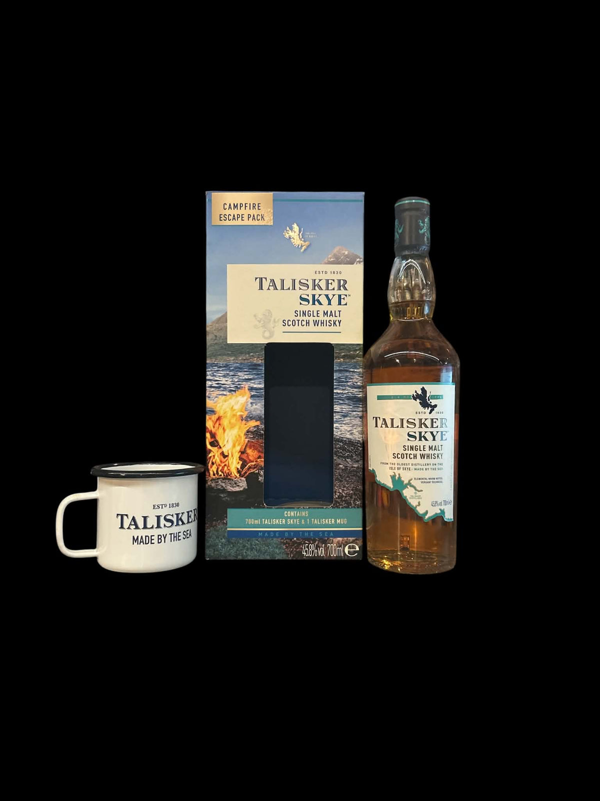 Talisker Skye – Campfire Escape Pack – 45,8% – 70cl + Mok