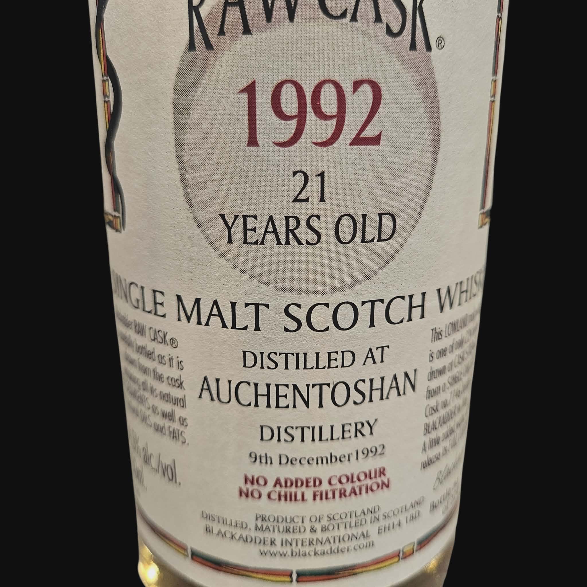 Blackadder Auchentoshan 1992 54.5% (2014)