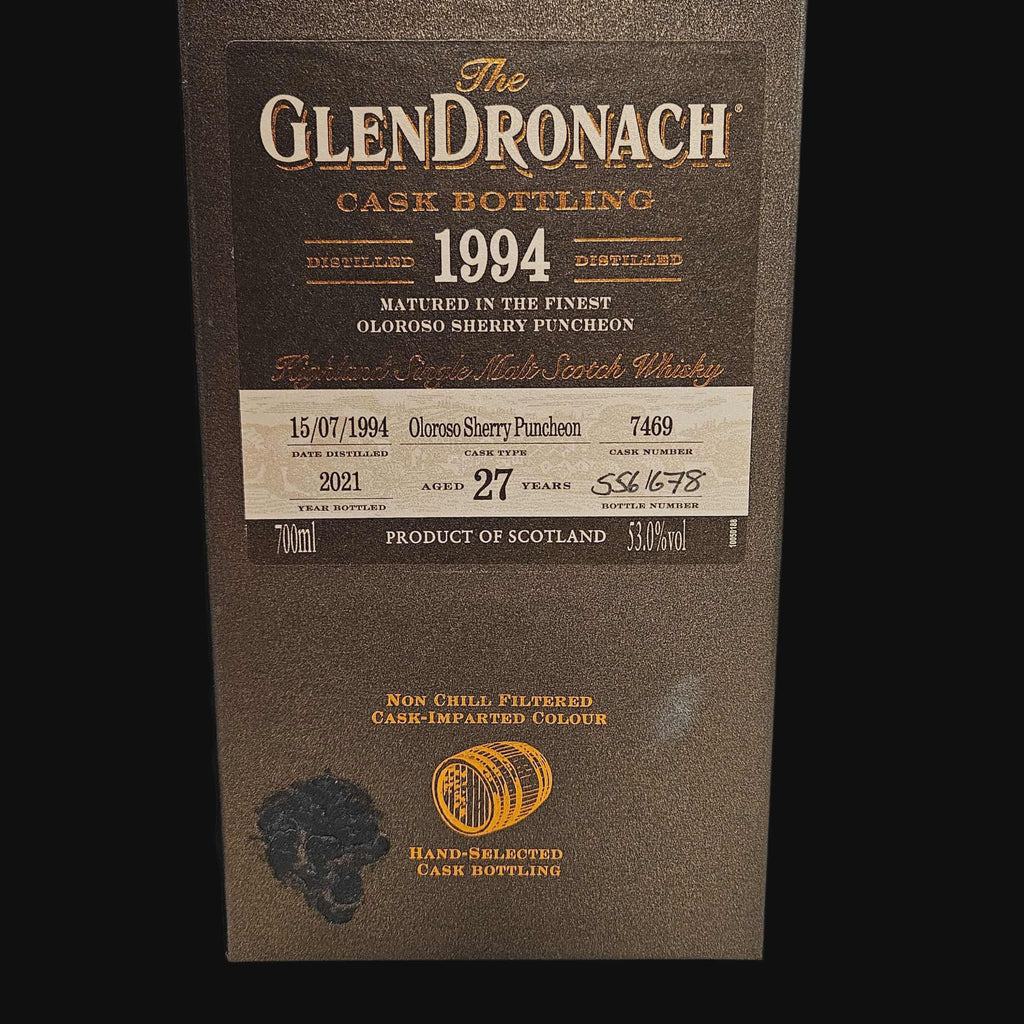 Glendronach 1994 Cask 7469 27 Year Old 53.0% Damaged Box (2021)