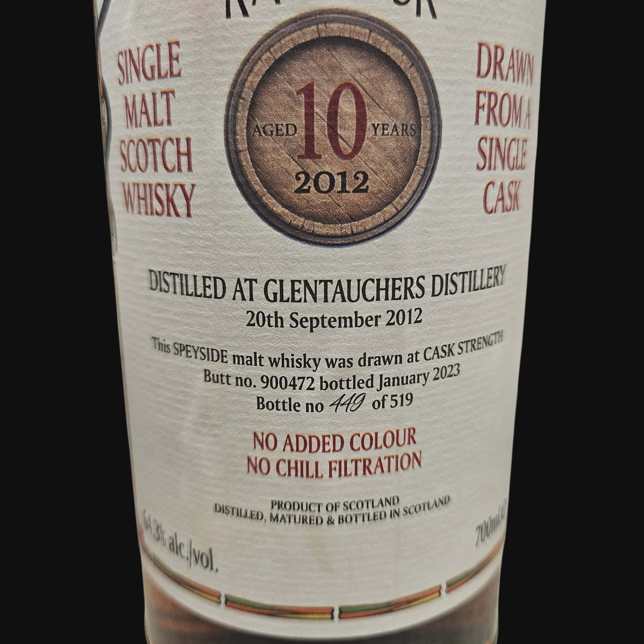 Blackadder Glentauchers 2012 Raw Cask 64,3 % (2023)