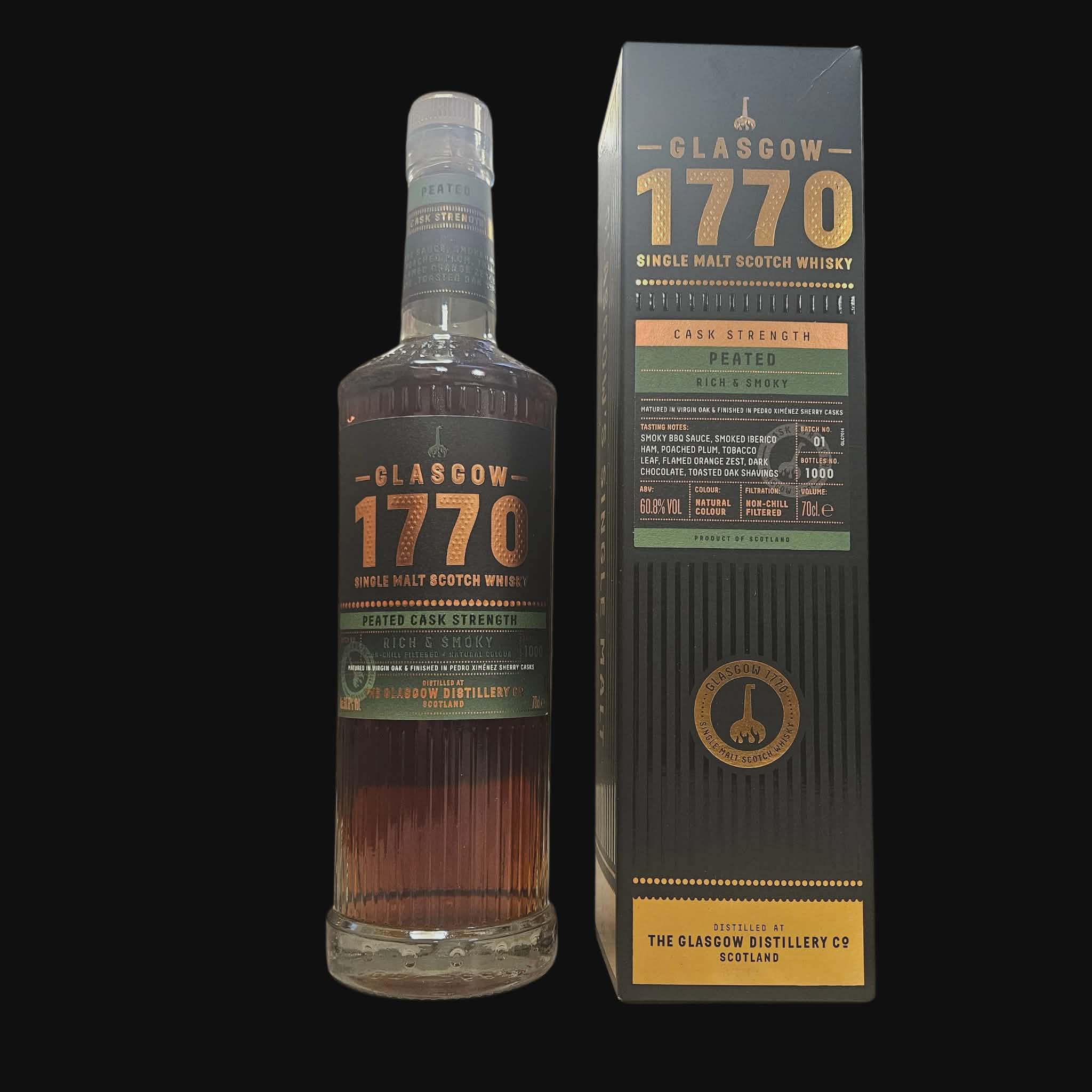 Glasgow 1770 – Peated – Cask Strength – 60,8% (2023)