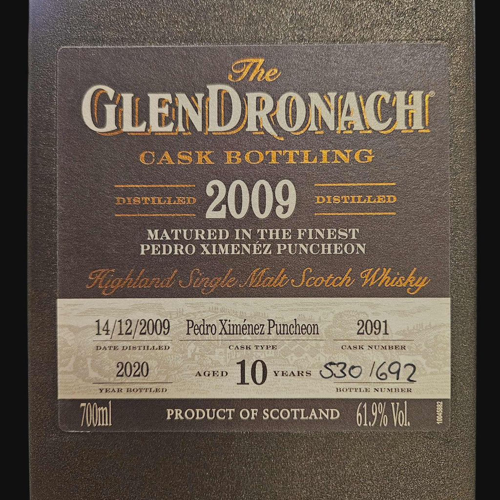 Glendronach 2009 Cask 2091 Aged 10 Years 61.9% (2020)