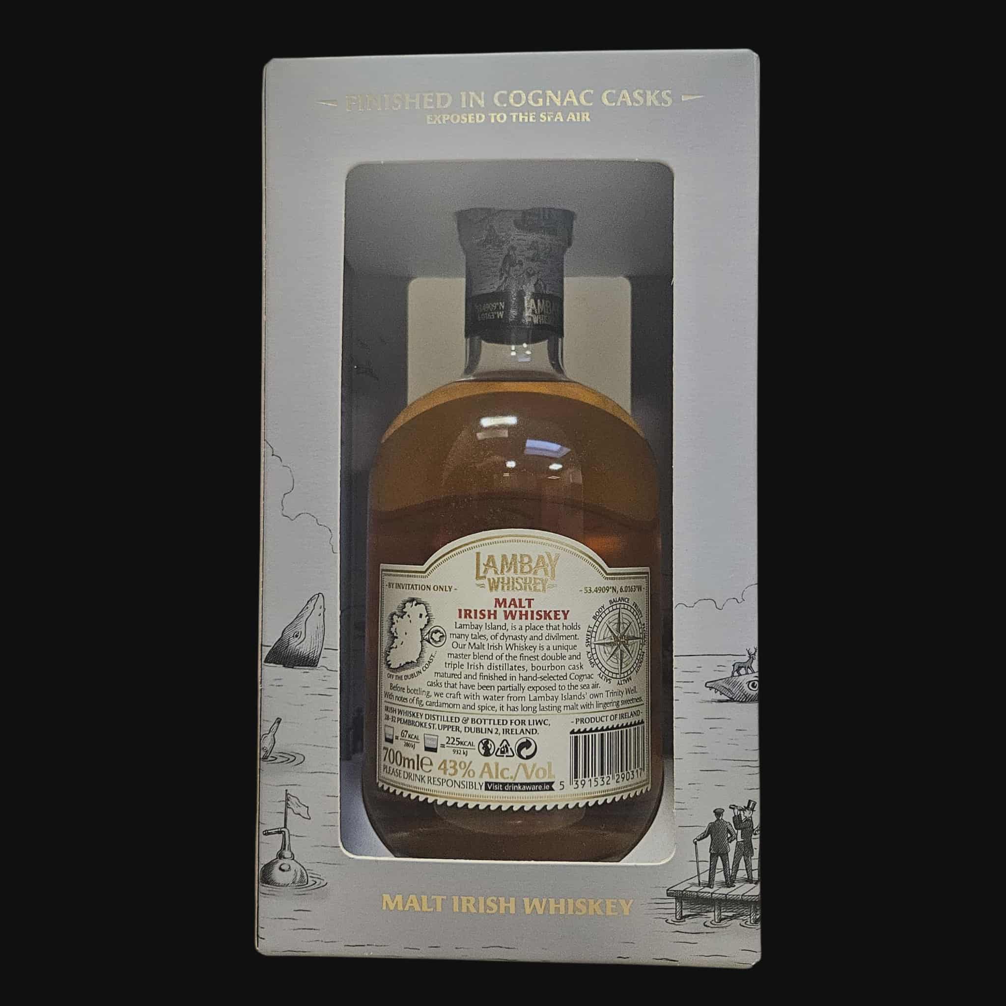 Lambay Malt Irish Whiskey – Cognac Cask Finish (43% – 70 cl)