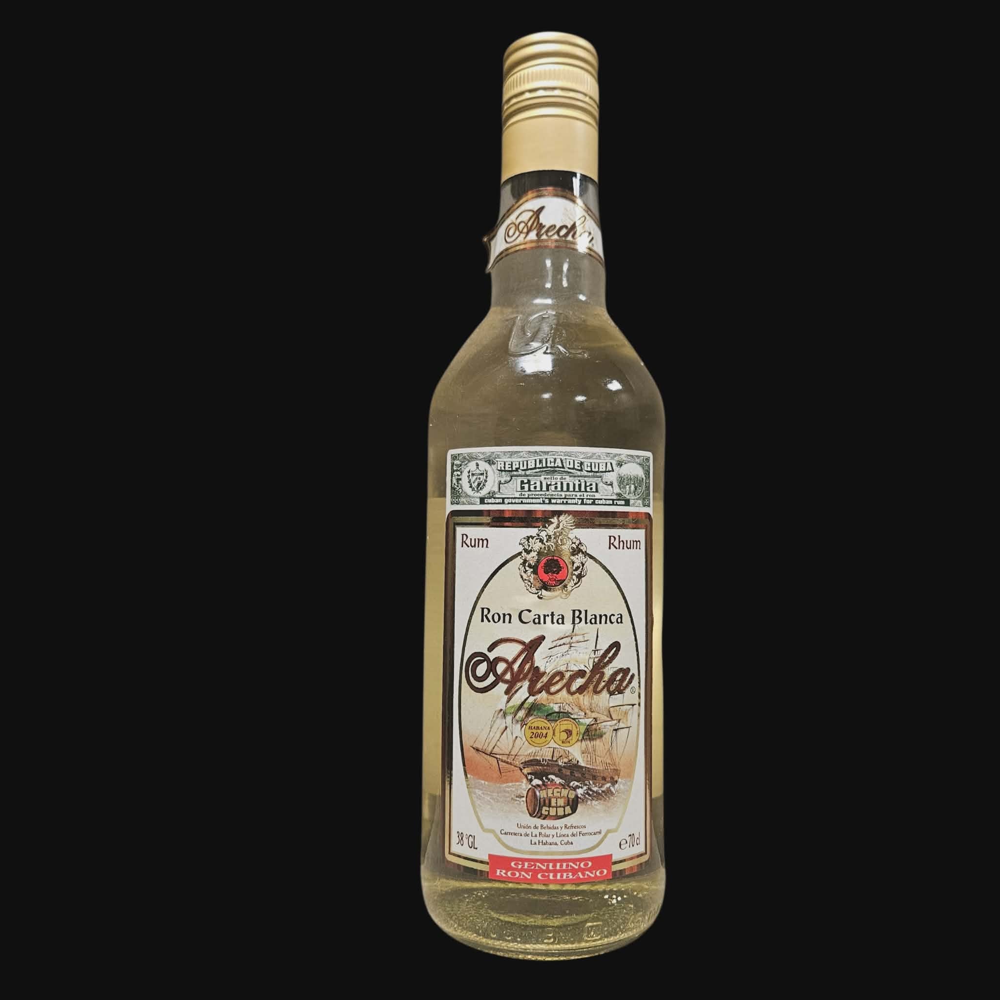 Arecha Ron Carta Blanca – Genuino Ron Cubano – 70cl – 38%