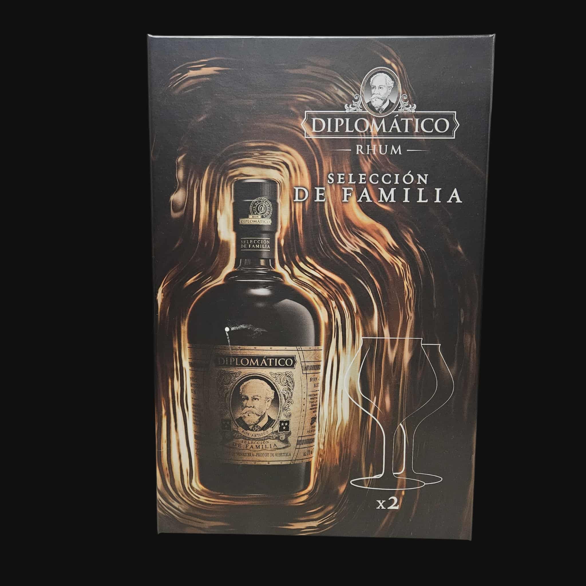 Diplomático Selección de Familia – Gift box (with 2 glasses)