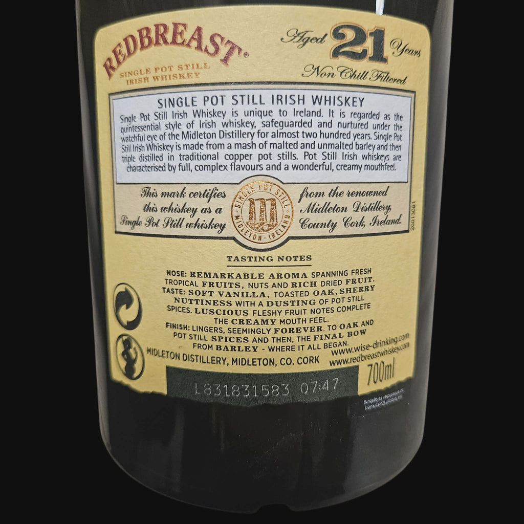 Redbreast 21 Year Old – Single Pot Still Irish Whiskey (2018)