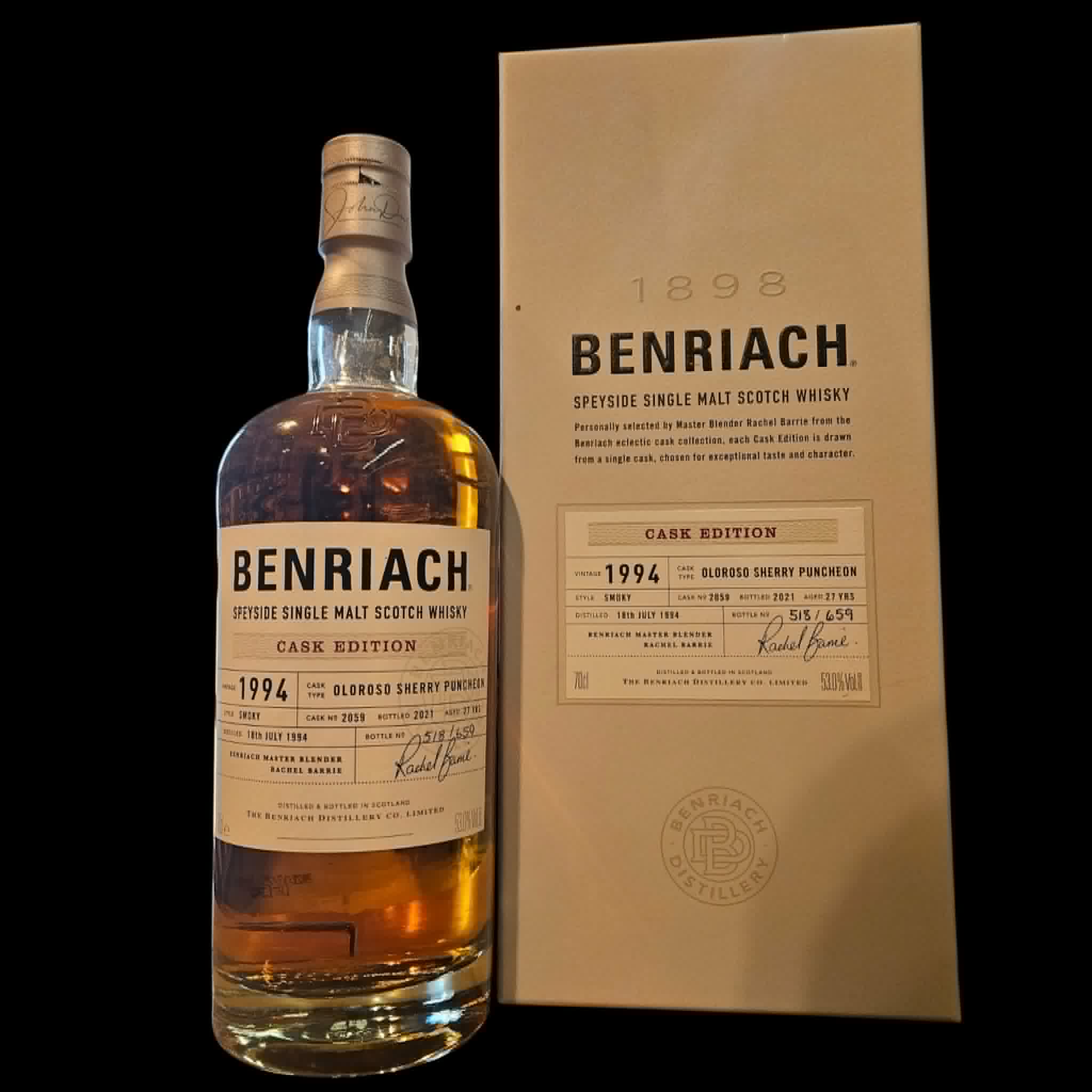 * Benriach 1994 Oloroso Sherry Puncheon Aged 27 Years (2021)