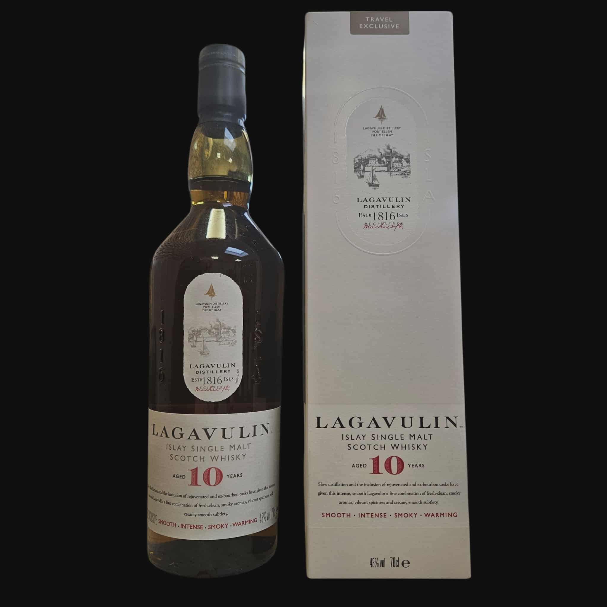 Lagavulin 10 Year Old – Travel Exclusive (43%, 70 cl)