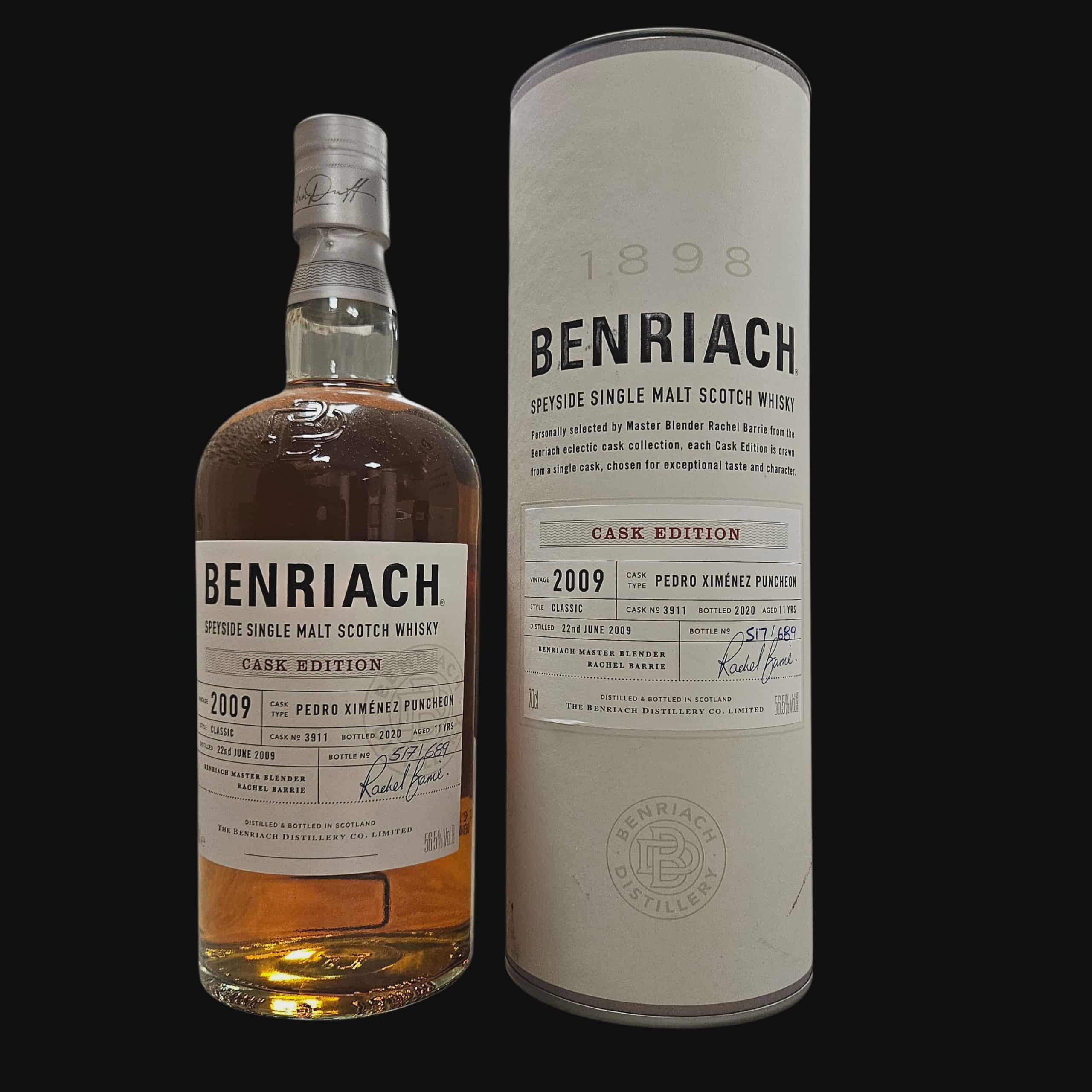 Benriach 2009 Cask 3911 PX Aged 11 Years 56.5% ( 2020 )
