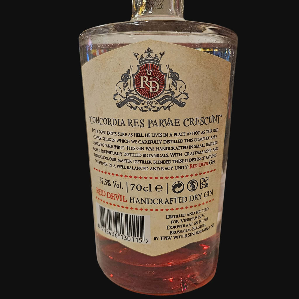 Red Devil – Handgefertigter Dry Gin (37,5 % vol.) – 70 cl