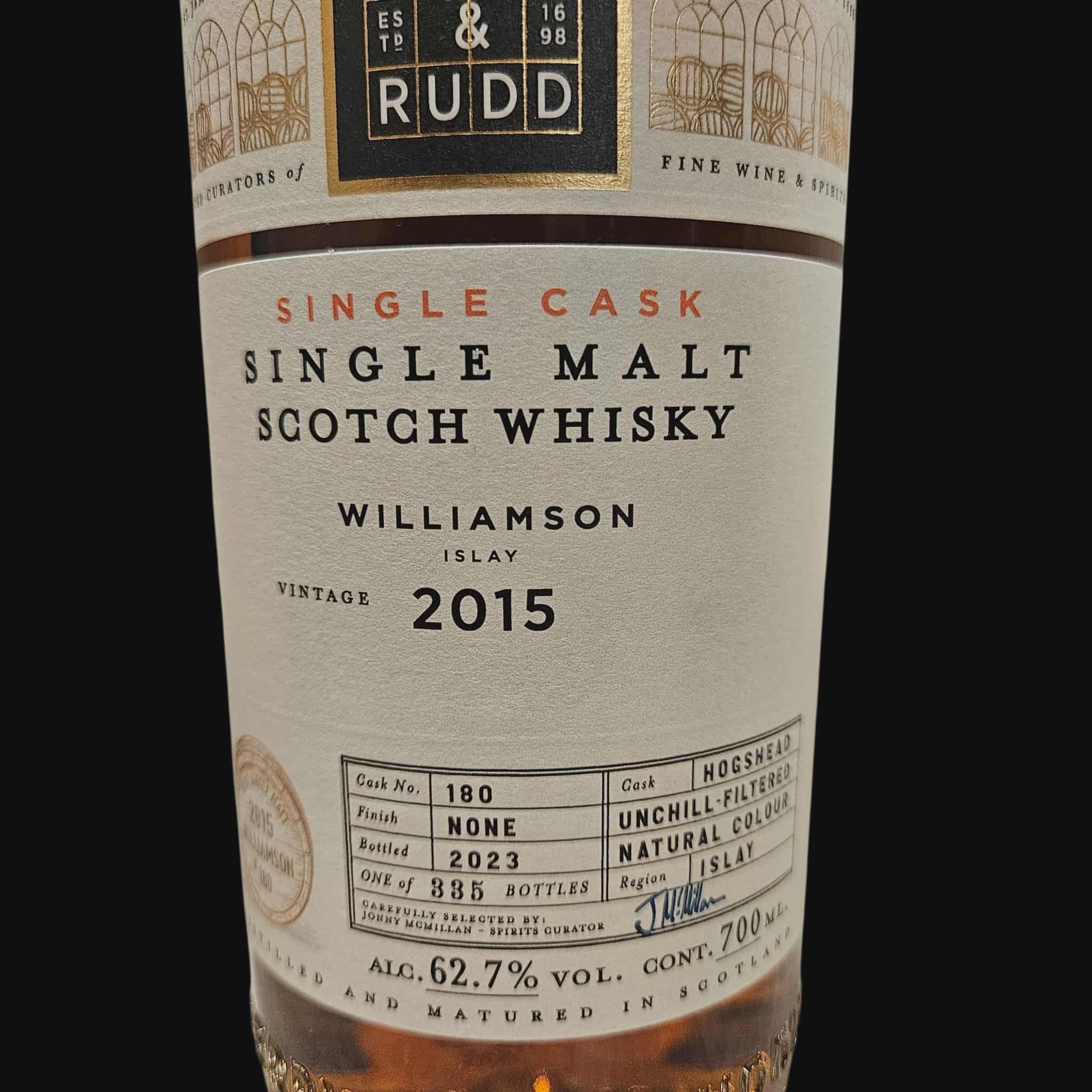 Williamson 2015 Single Cask 62.7% (2023)