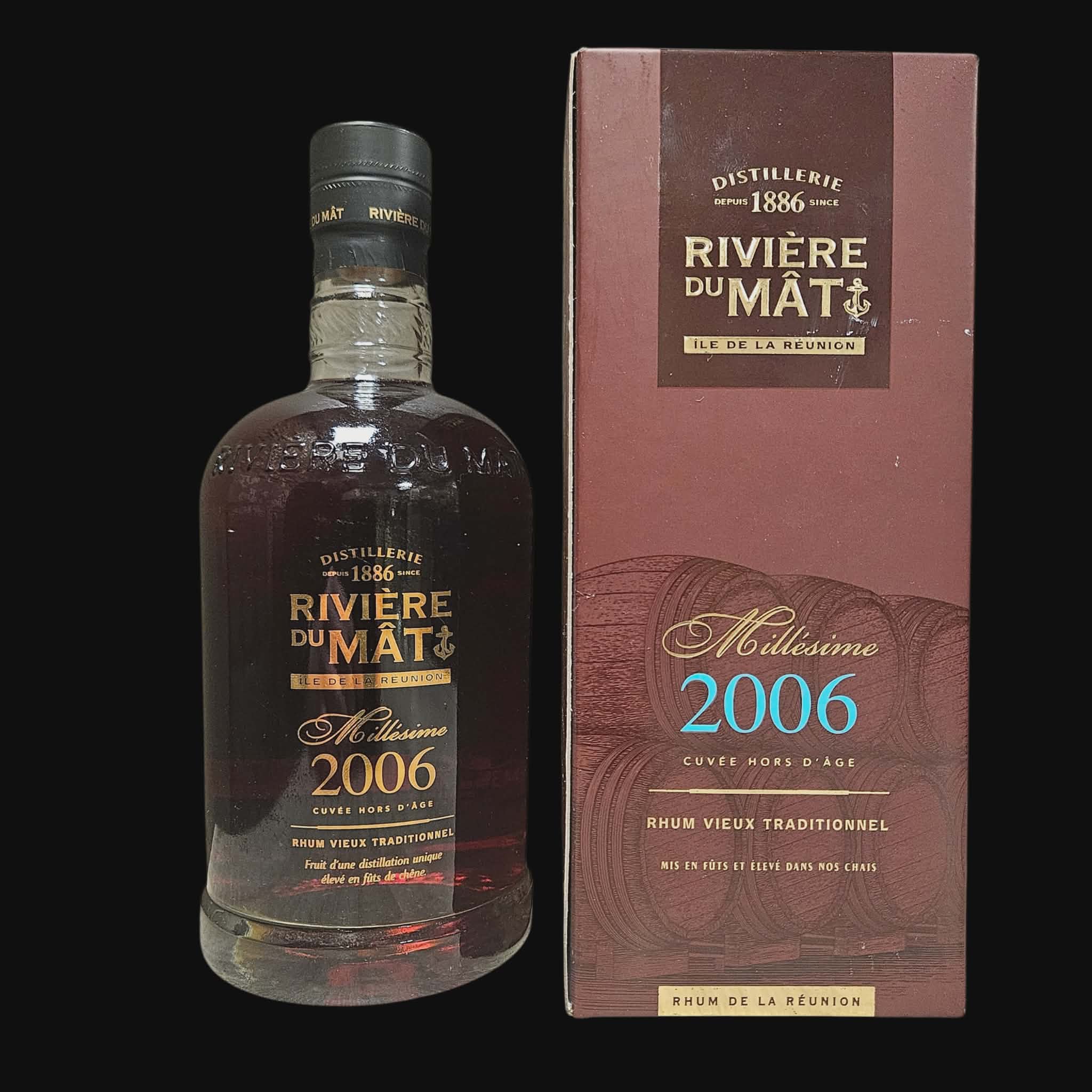 Rivière du Mât – Millésime 2006 – Cuvée Hors d'Âge – Rhum Vieux Traditionnel – Île de La Réunion – 70cl