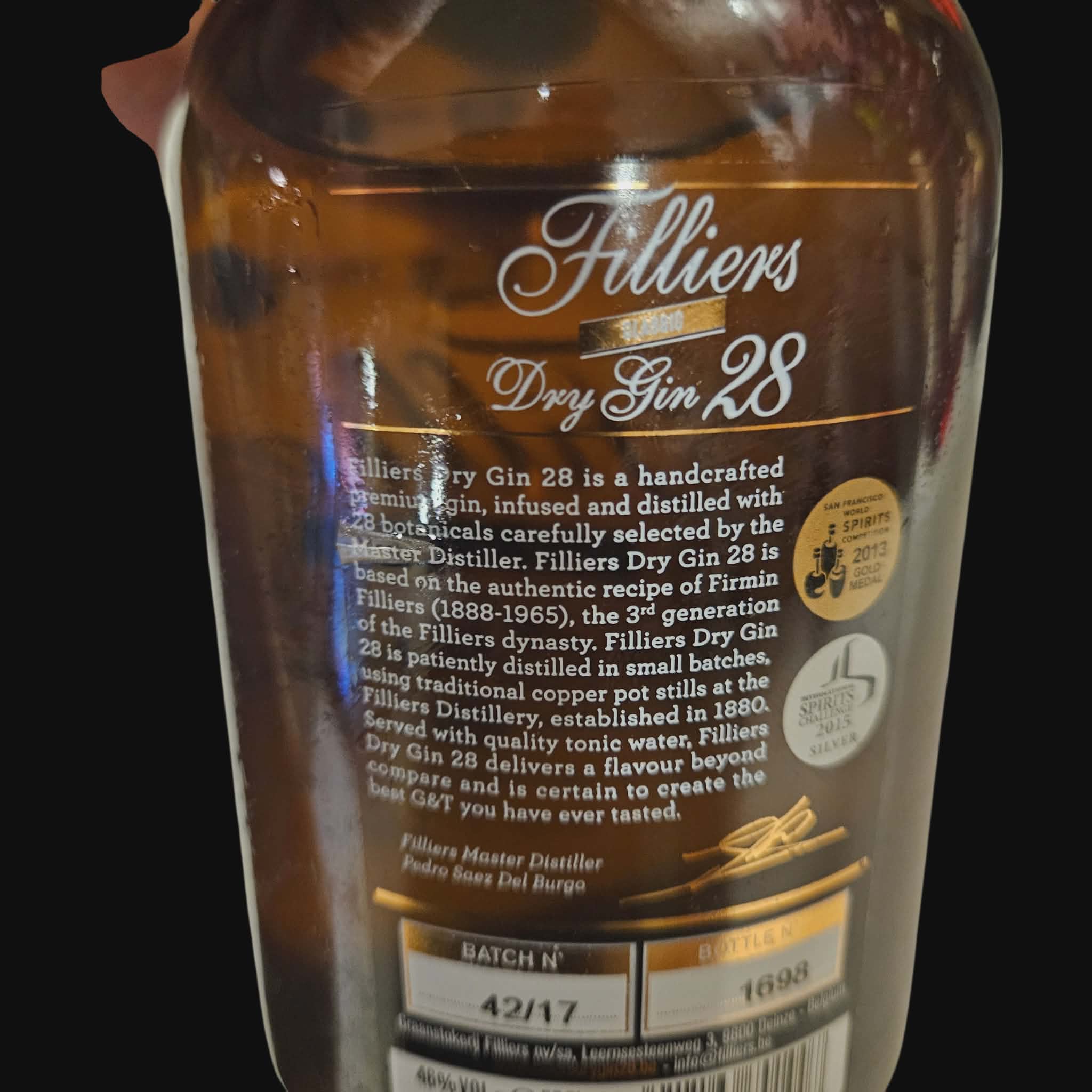Filliers Dry Gin 28 – Classic (46% vol.)