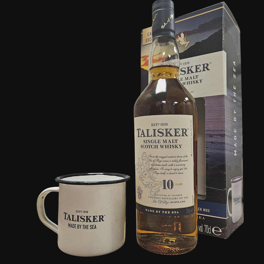 Talisker 10 Year Old – Old Label Version + Enamel Mug (Gift Pack)