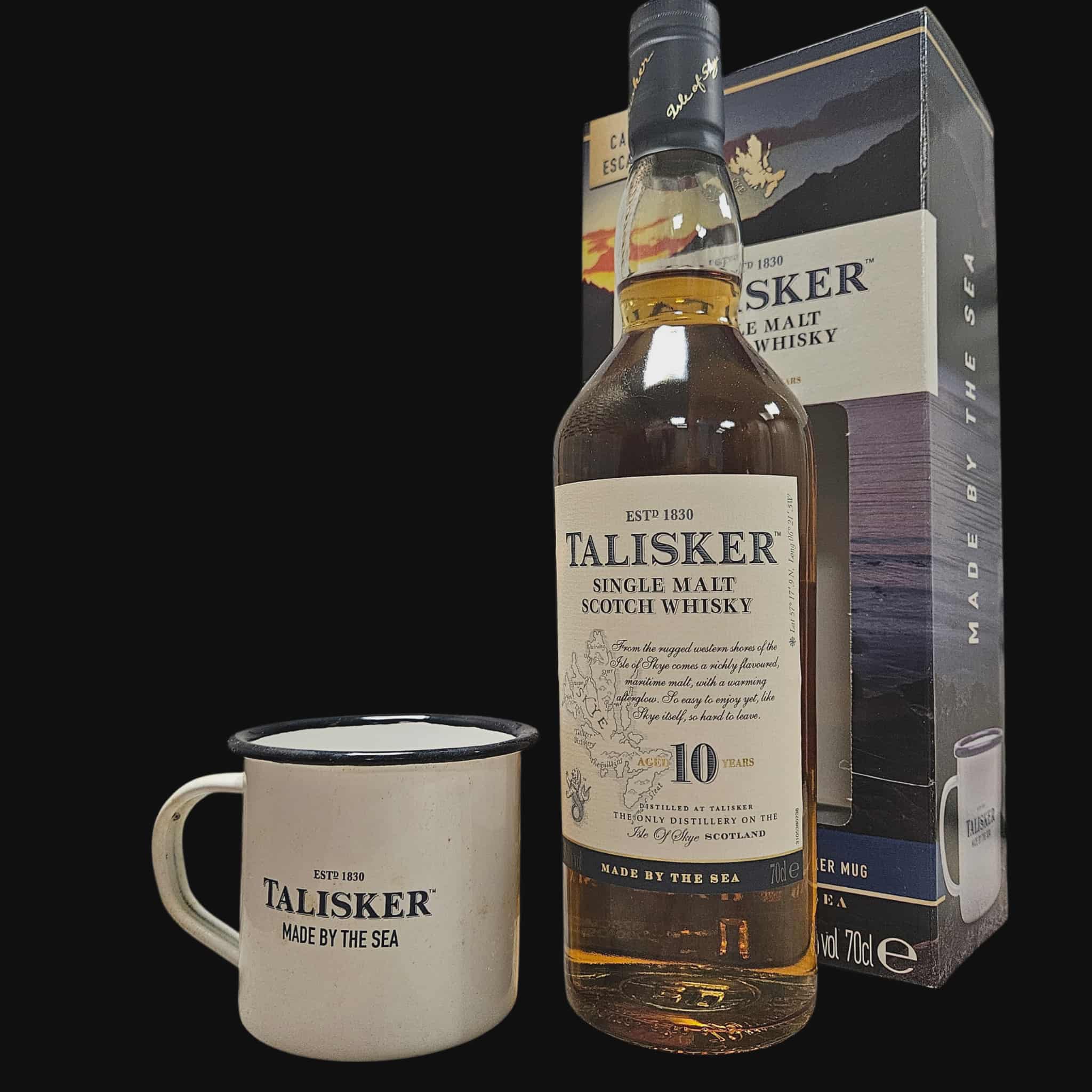 Talisker 10 Years – Old Label Edition + Enamel Mug (Gift Pack)
