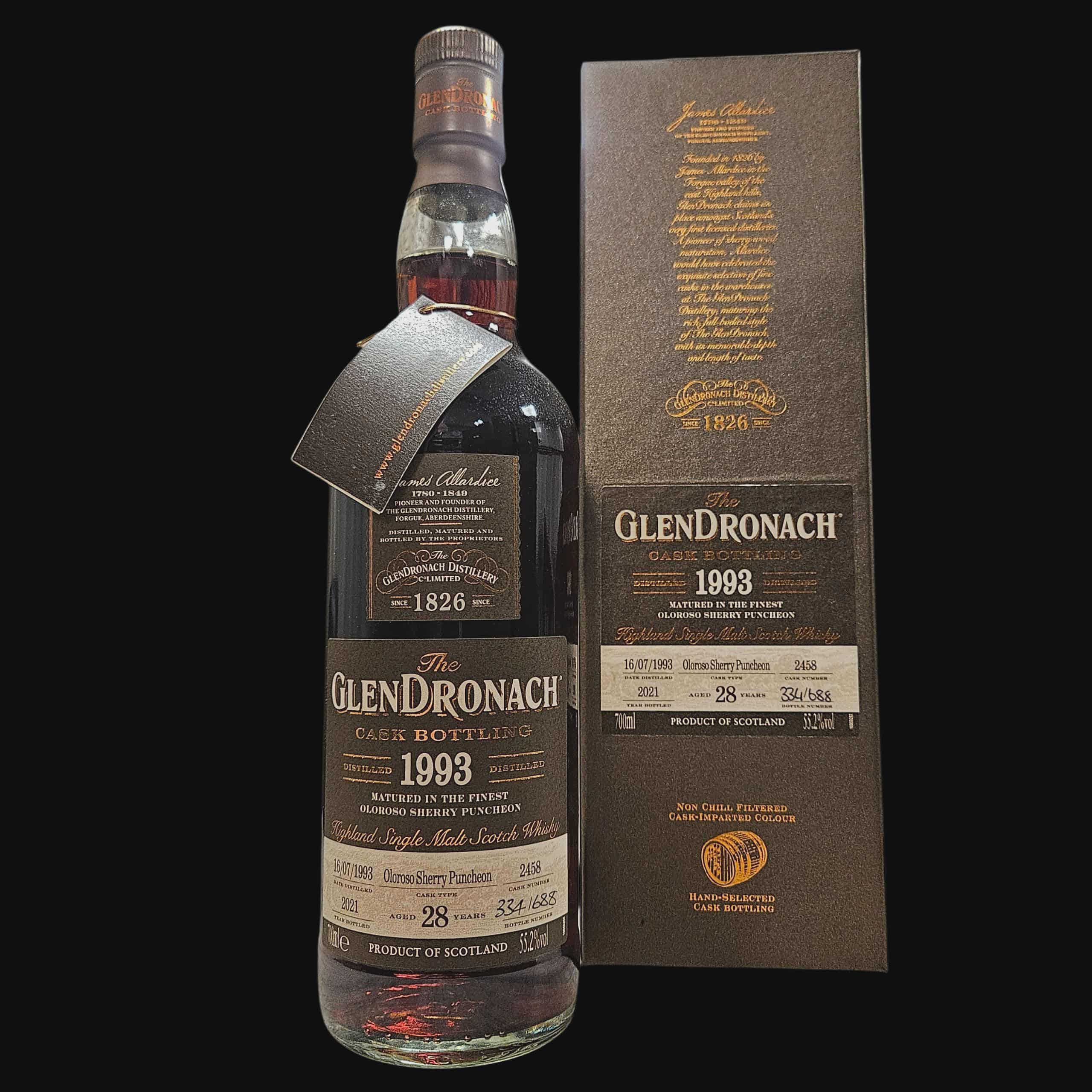 Glendronach 1993 Cask 2458 28 Year Old 55.2% (2021)