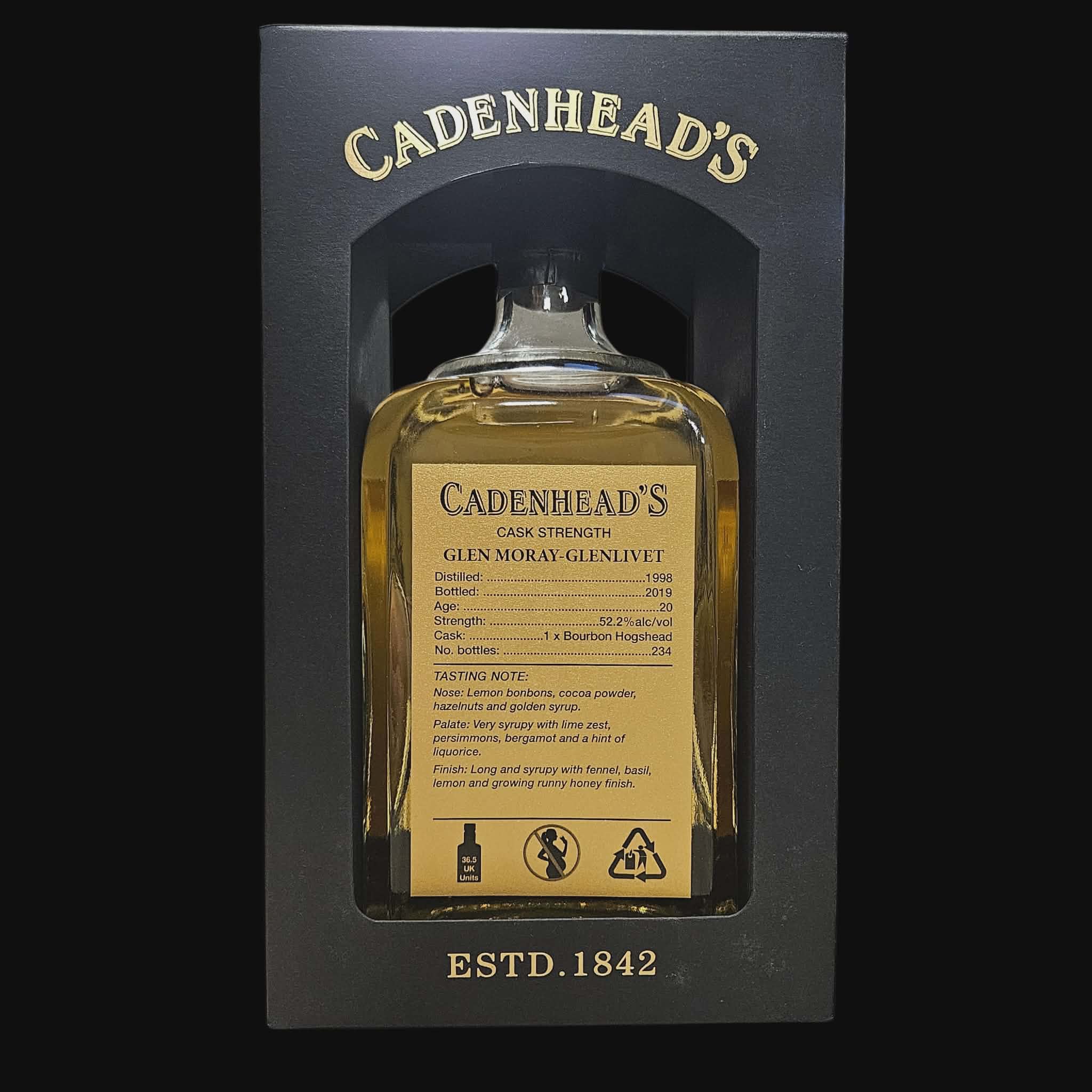 Glen Moray 1998 – Cadenhead’s Single Cask (2019)