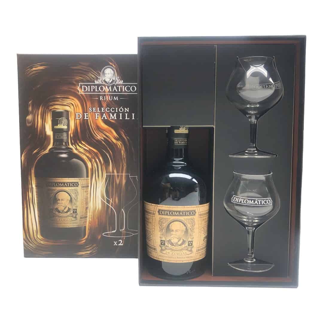 Diplomático Selección de Familia – Gift box (with 2 glasses)