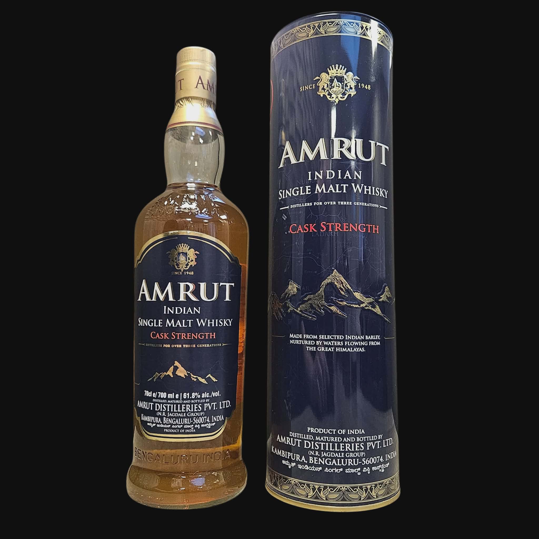Amrut Cask Strength Peated Indian Single Malt Whiskey ( 2021 )