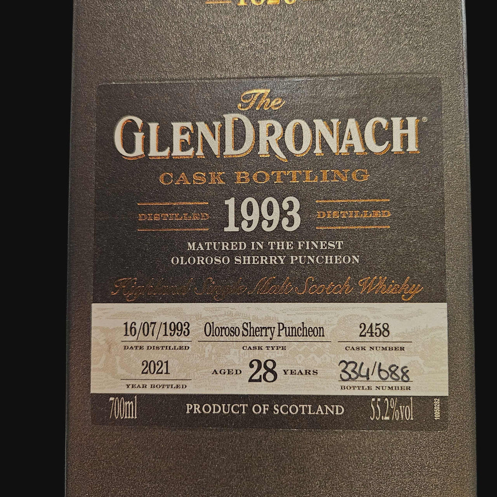 Glendronach 1993 Cask 2458 28 Year Old 55.2% (2021)
