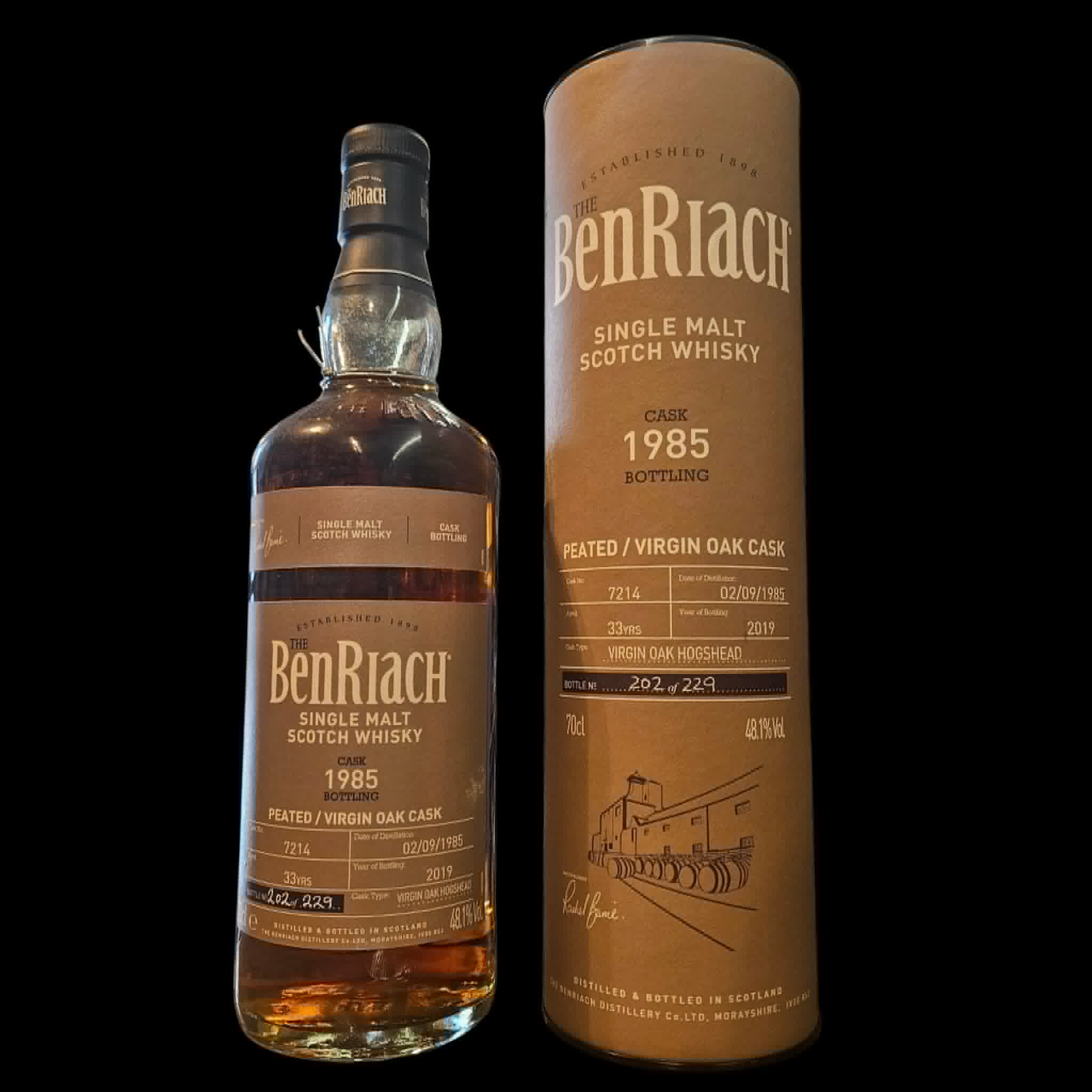 * Benriach 1985 Peated / Virgin Oak Cask 48,1% (2019)