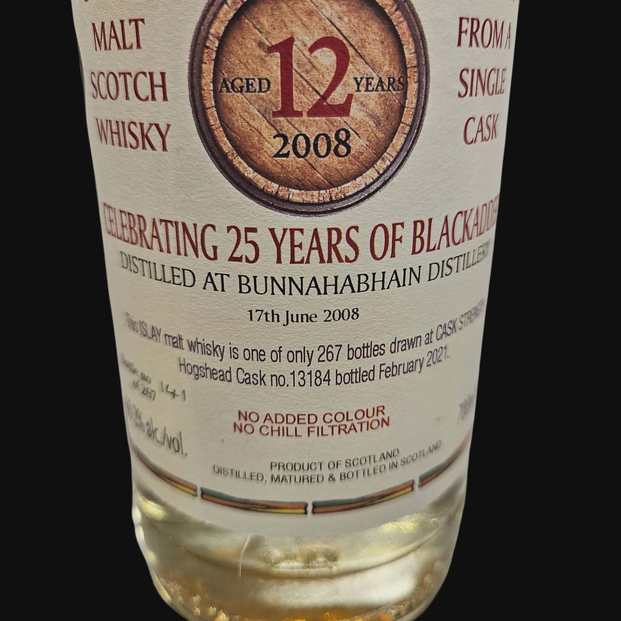 Blackadder Bunnahabhain 2008 Raw Cask – 60,2 % ( 2021 )