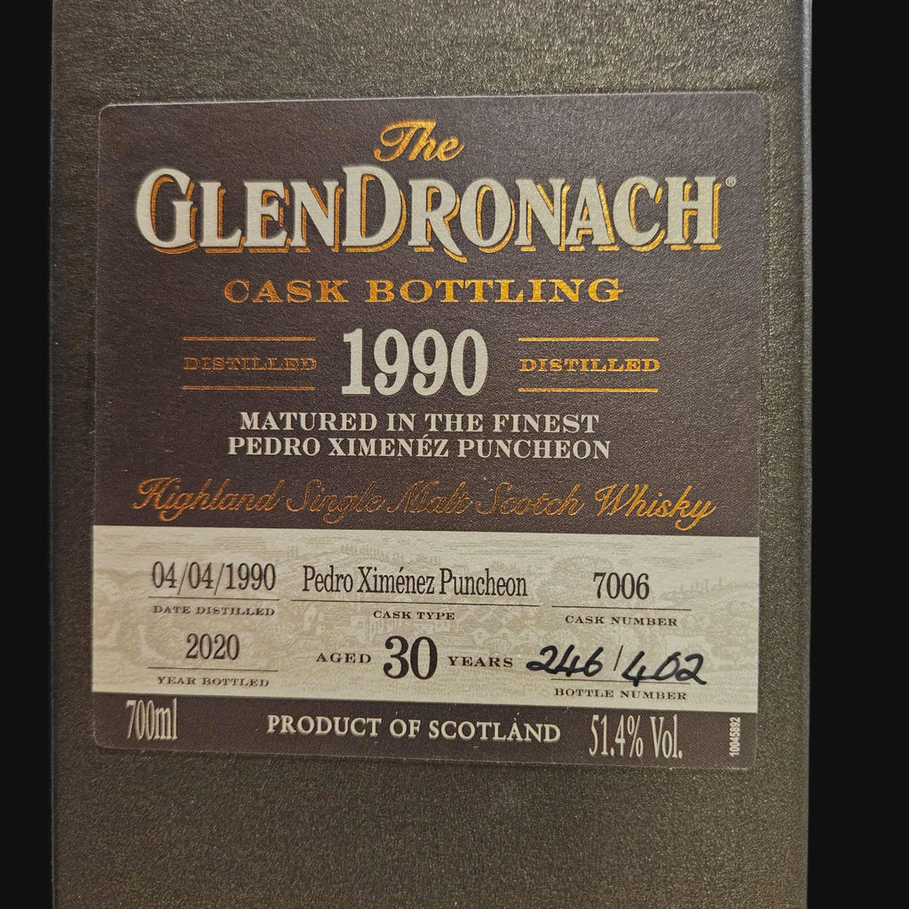 Glendronach 1990 Cask 7006 Aged 30 Years 51.4% (2020)