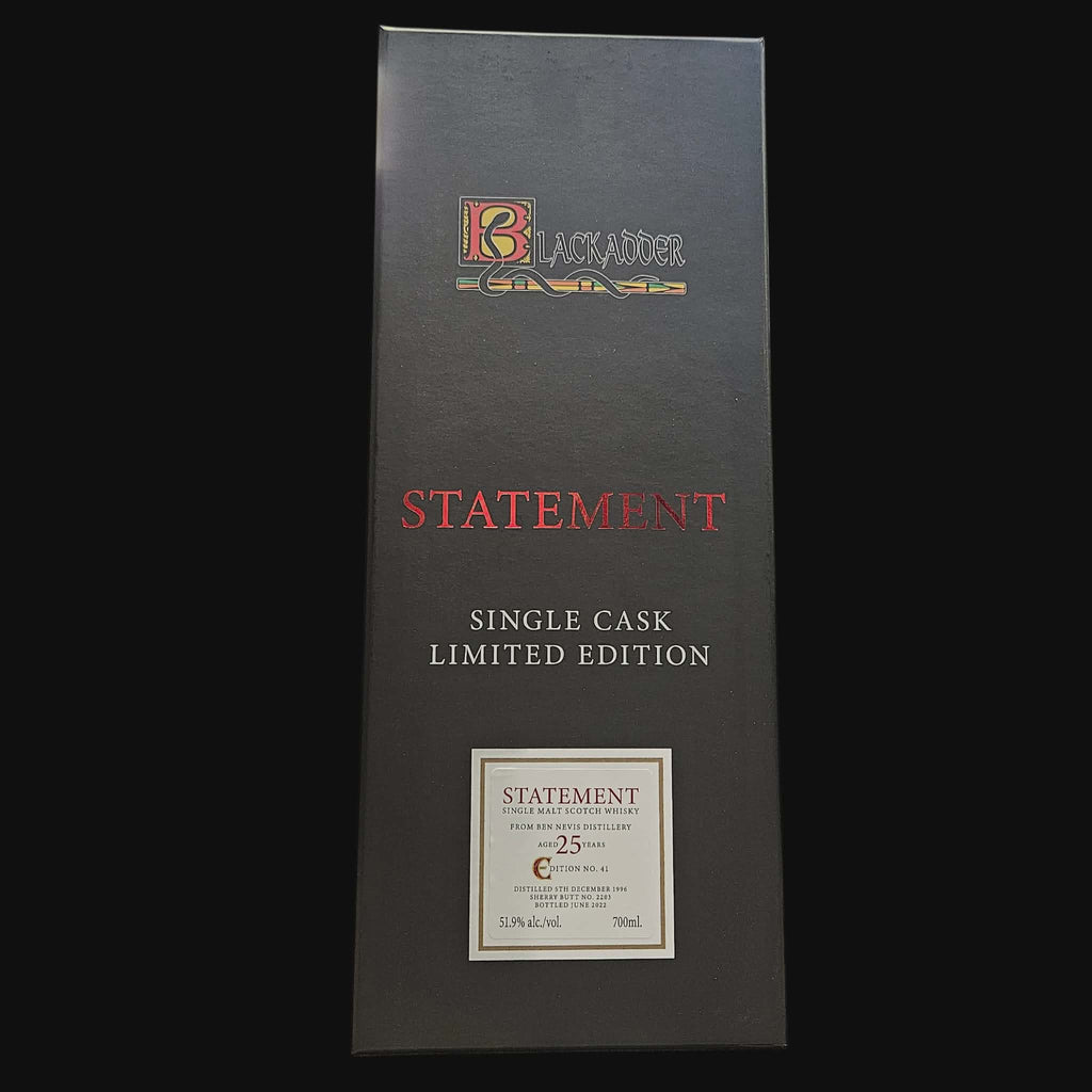 Blackadder Ben Nevis 1996 – 25 Year Old – Statement Edition No.41 – 51.9% (2022)