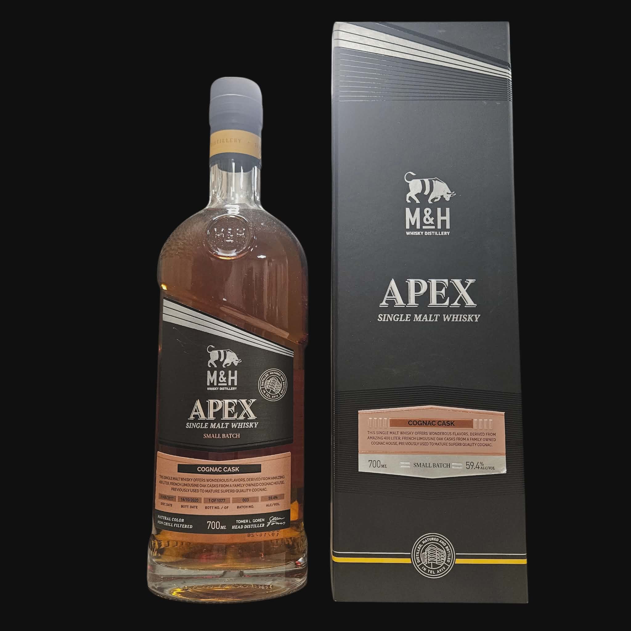M&H 2017 – APEX Cognac Cask 59.4% (2020)