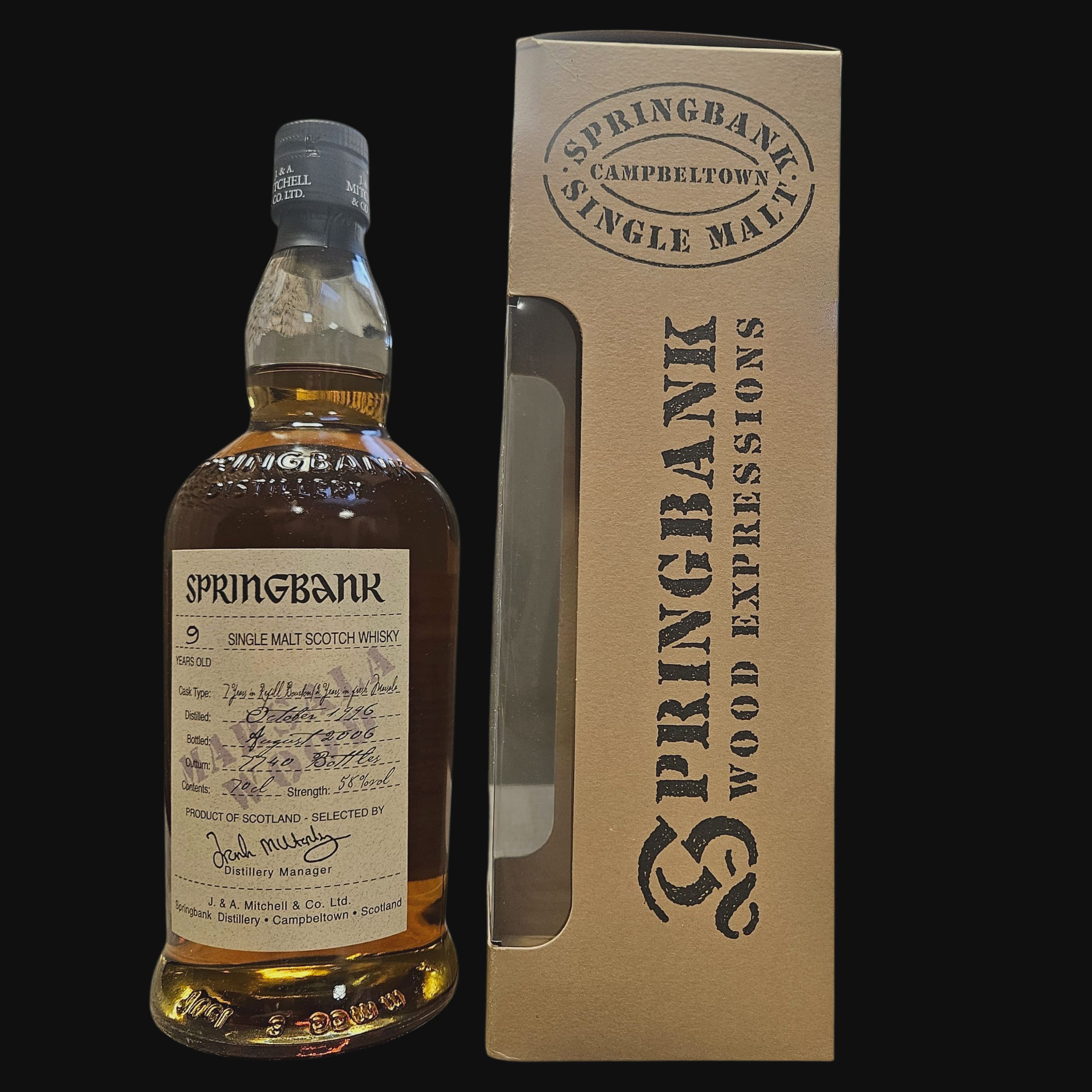 Springbank 1996 9 Year Old 58.0% (2006)