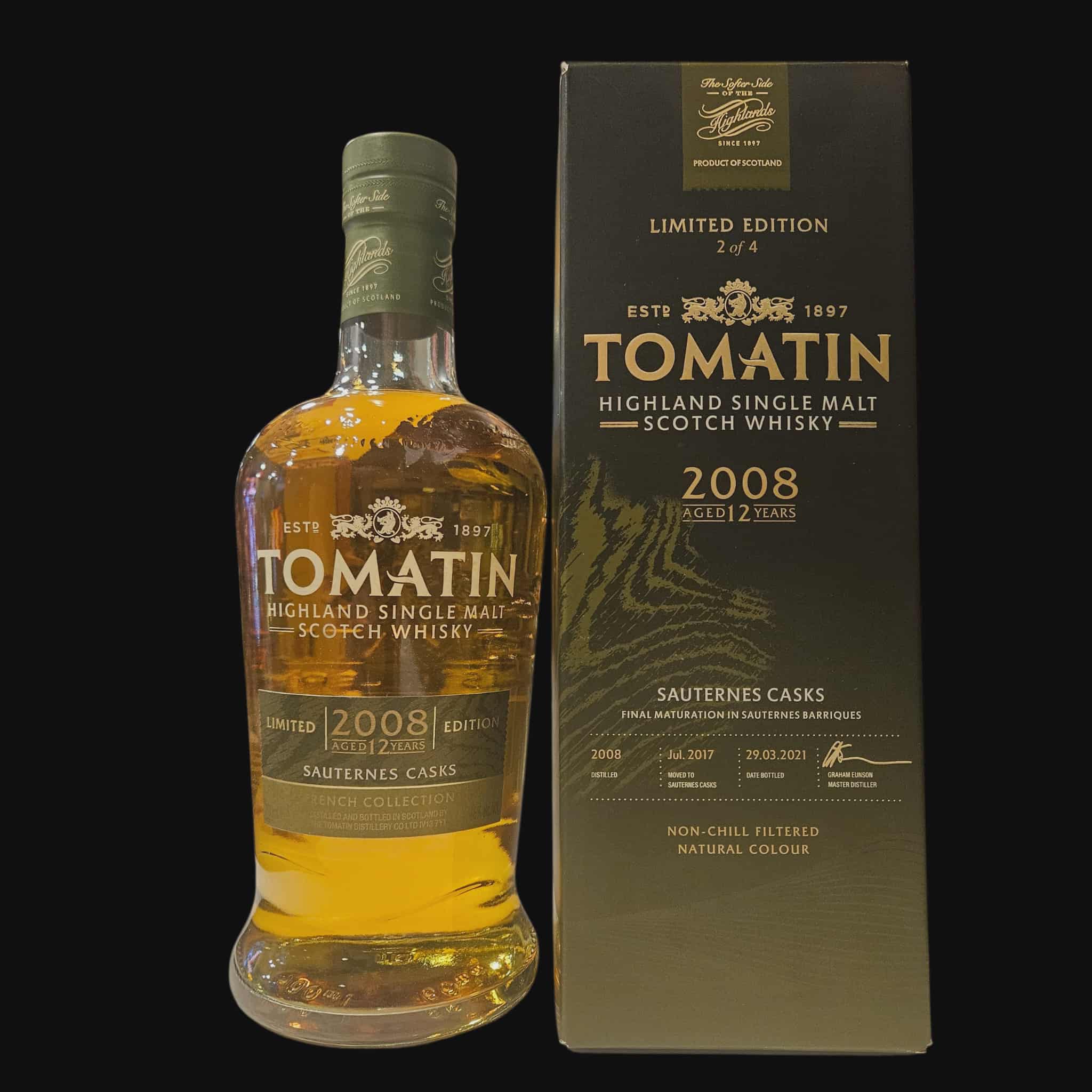 Tomatin 2008 – Französische Kollektion – Sauternes-Fässer ( 2021 )