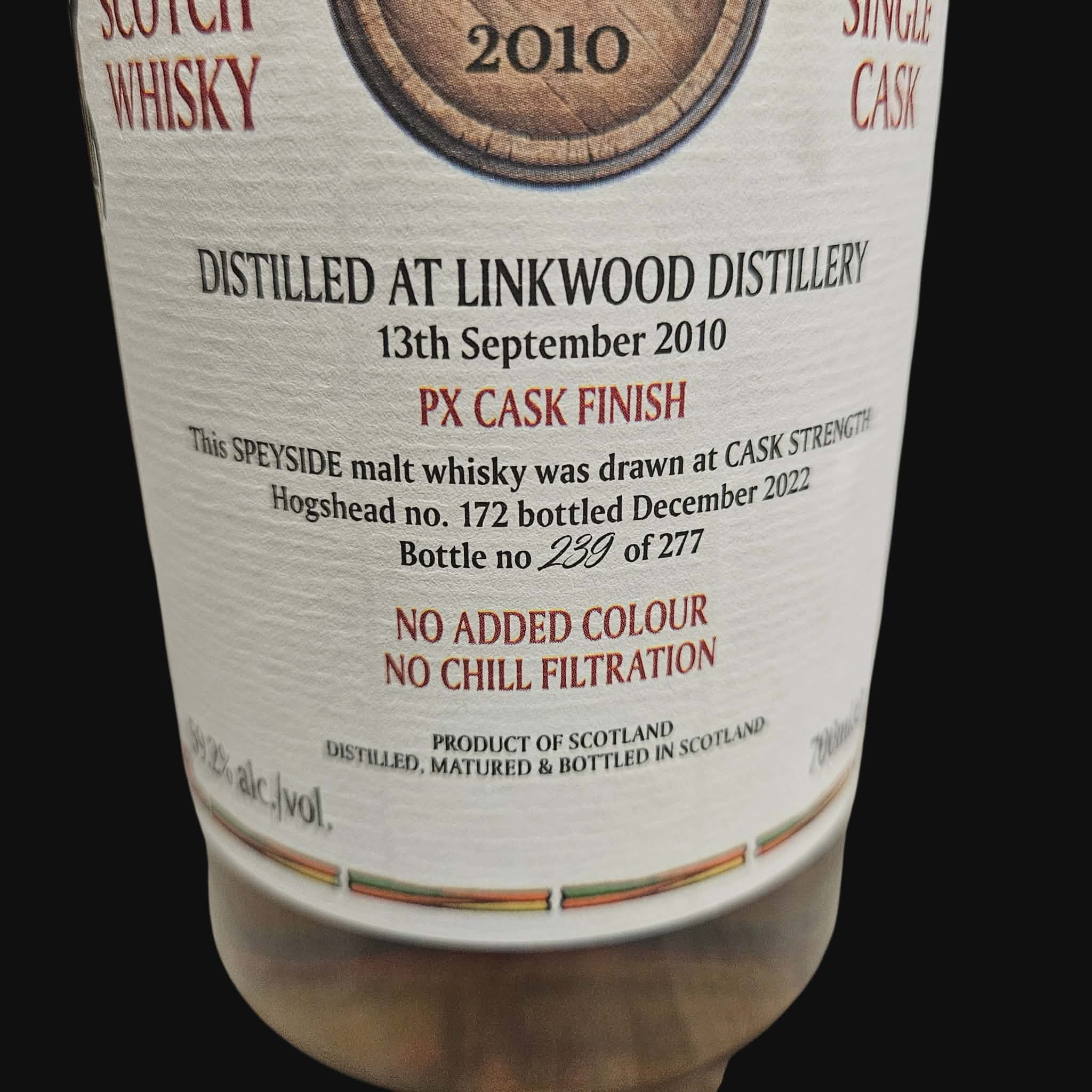 Blackadder Linkwood 12 Year Old Raw Cask – 59.2% (2022)