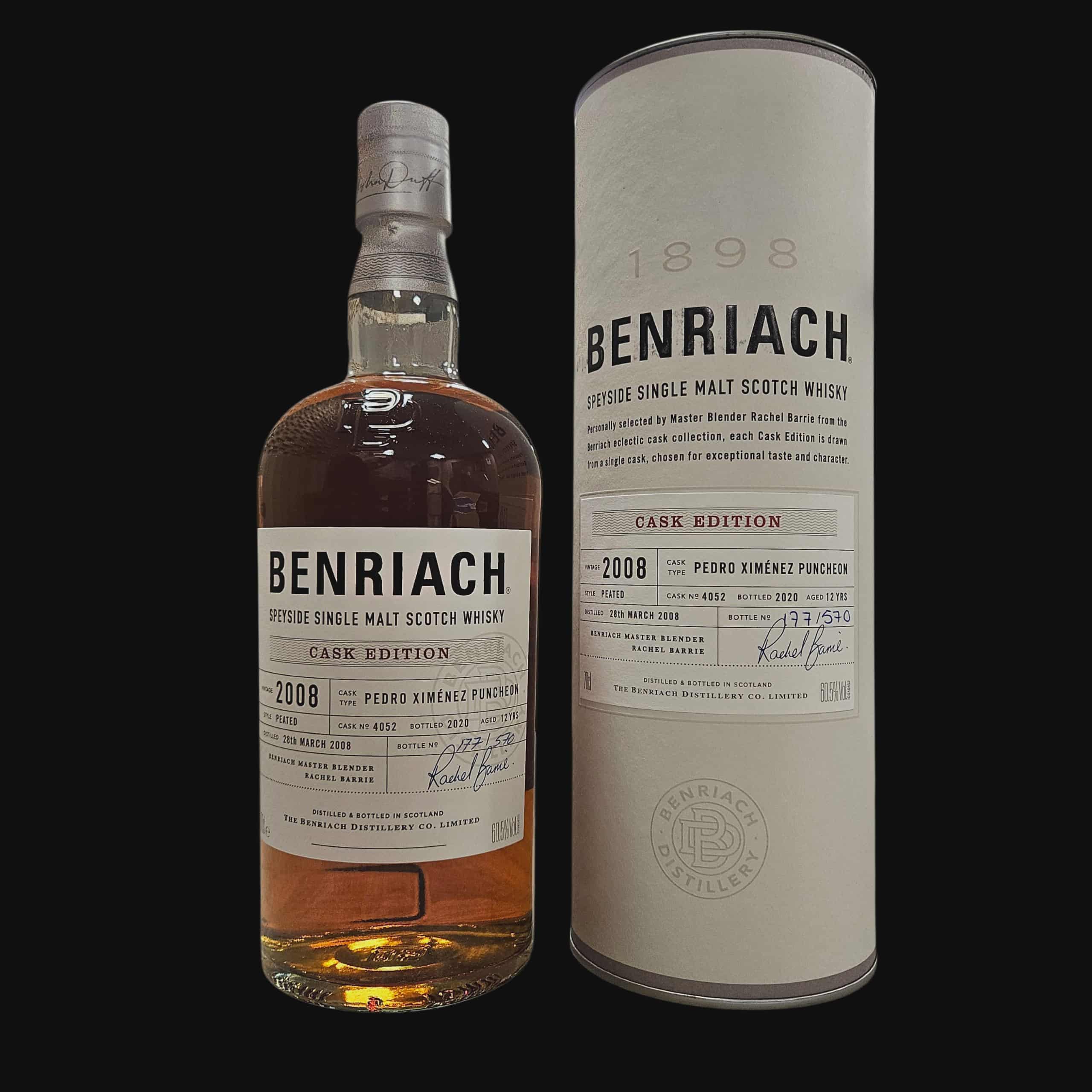 Benriach 2008 Cask 4052 PX 60.5% (2020)