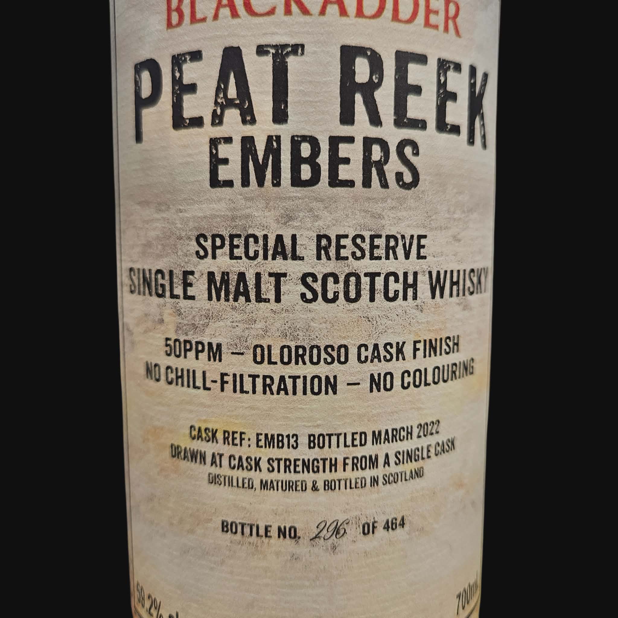 Blackadder Peat Reek Embers 59.2% (2022)