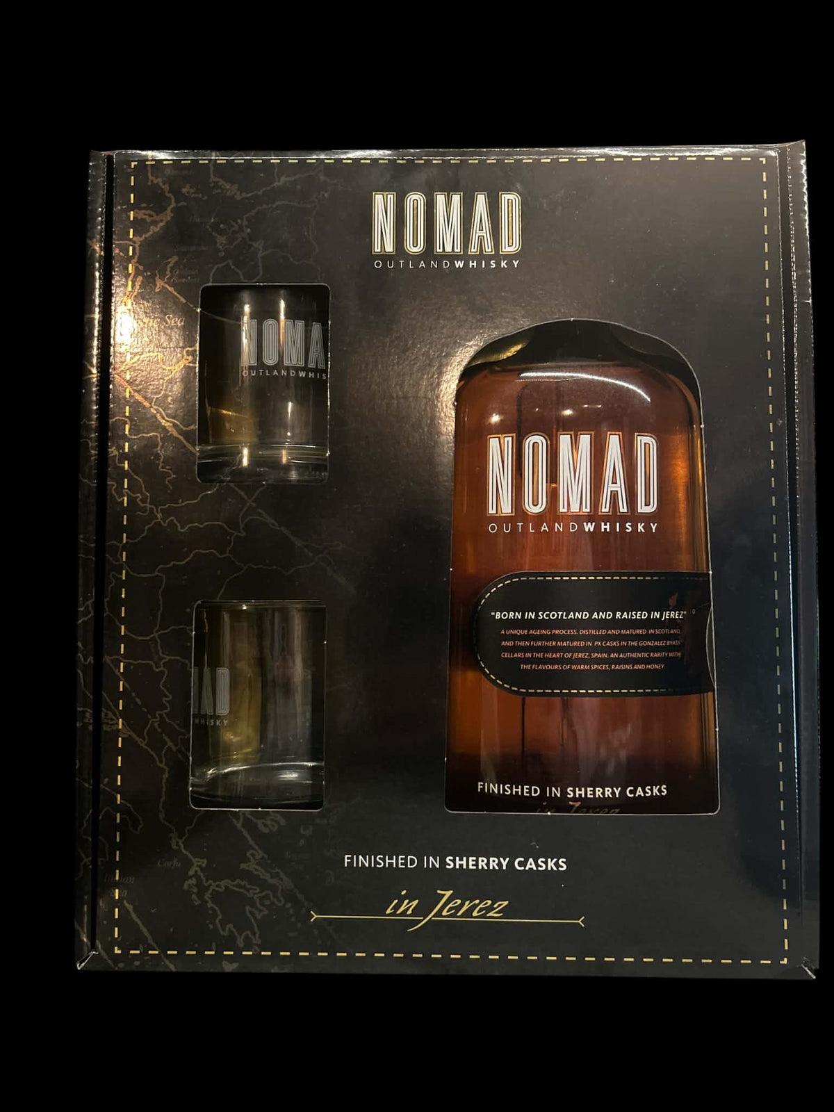 Nomad Outland Whisky – Sherry Cask Finish – Geschenkset + 2 Gläser