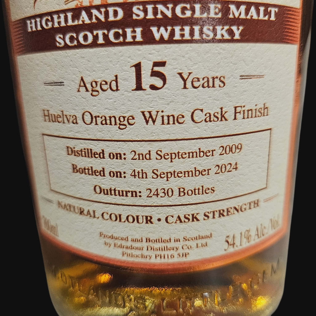 Ballechin 2009 – 15 Year Old – Huelva Orange Wine Cask Finish (2024)