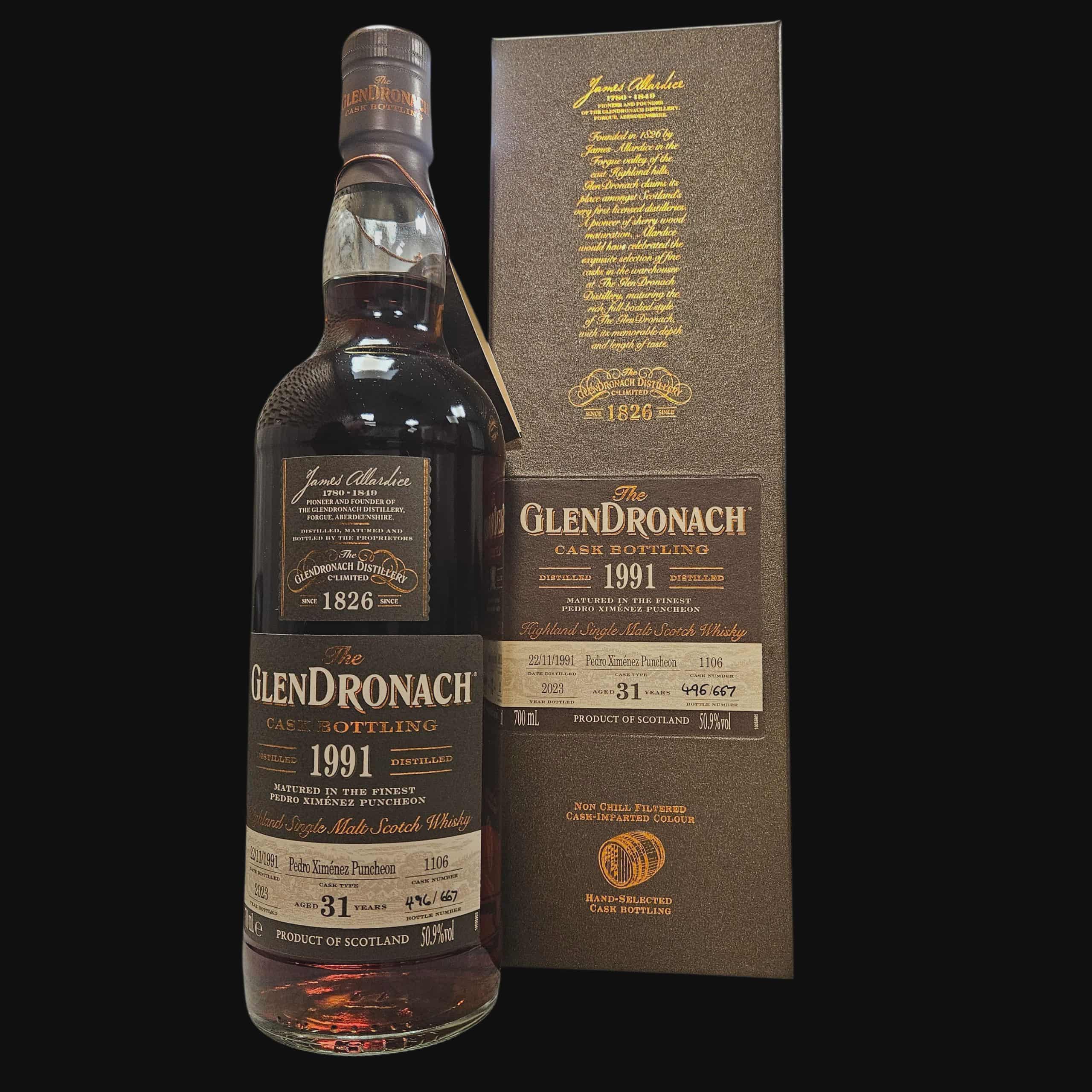 Glendronach 1991 Cask 1106 31 Year Old 50.9% (2023)