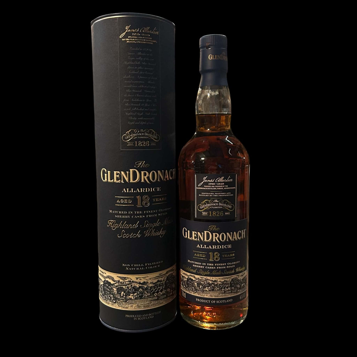 The GlenDronach Allardice 18 Years 2022 46% 70cl met originele geschenkkoker