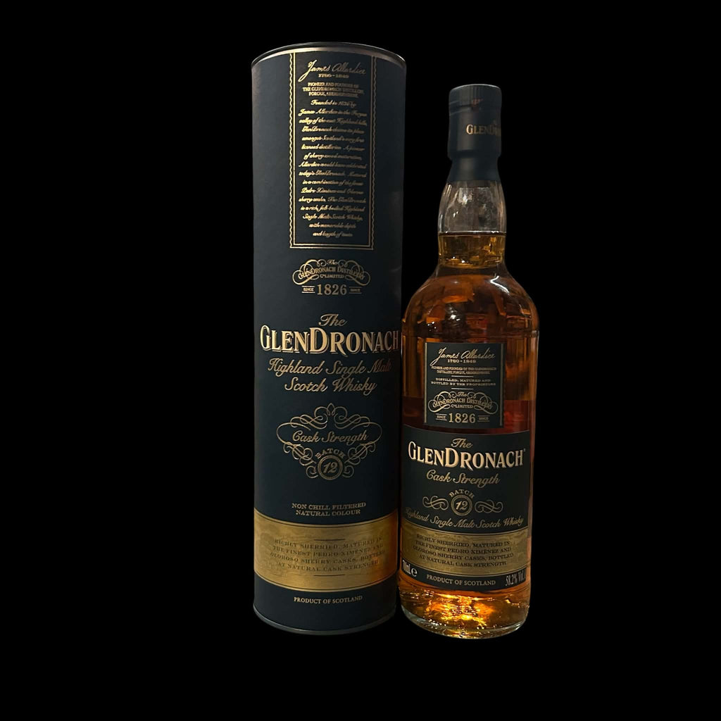 The GlenDronach Cask Strength Batch 12 58,2% 70cl met originele zwarte geschenkkoker