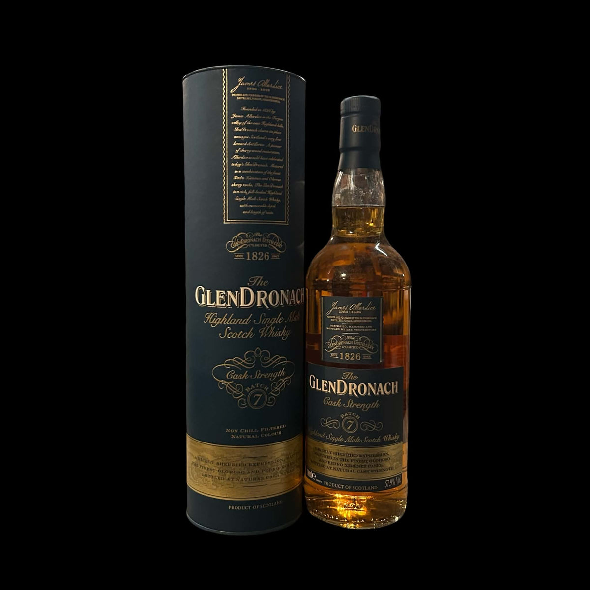 The GlenDronach Cask Strength Batch 7 2018 whisky 57,9% 70cl met koker