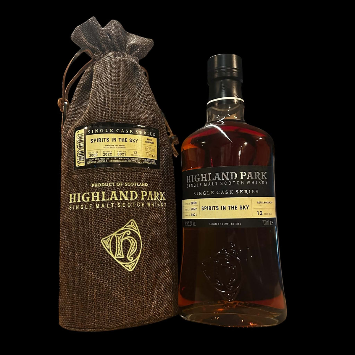 Highland Park Spirits in the Sky 2009 2022 12 jaar vat 6021 met jute zak