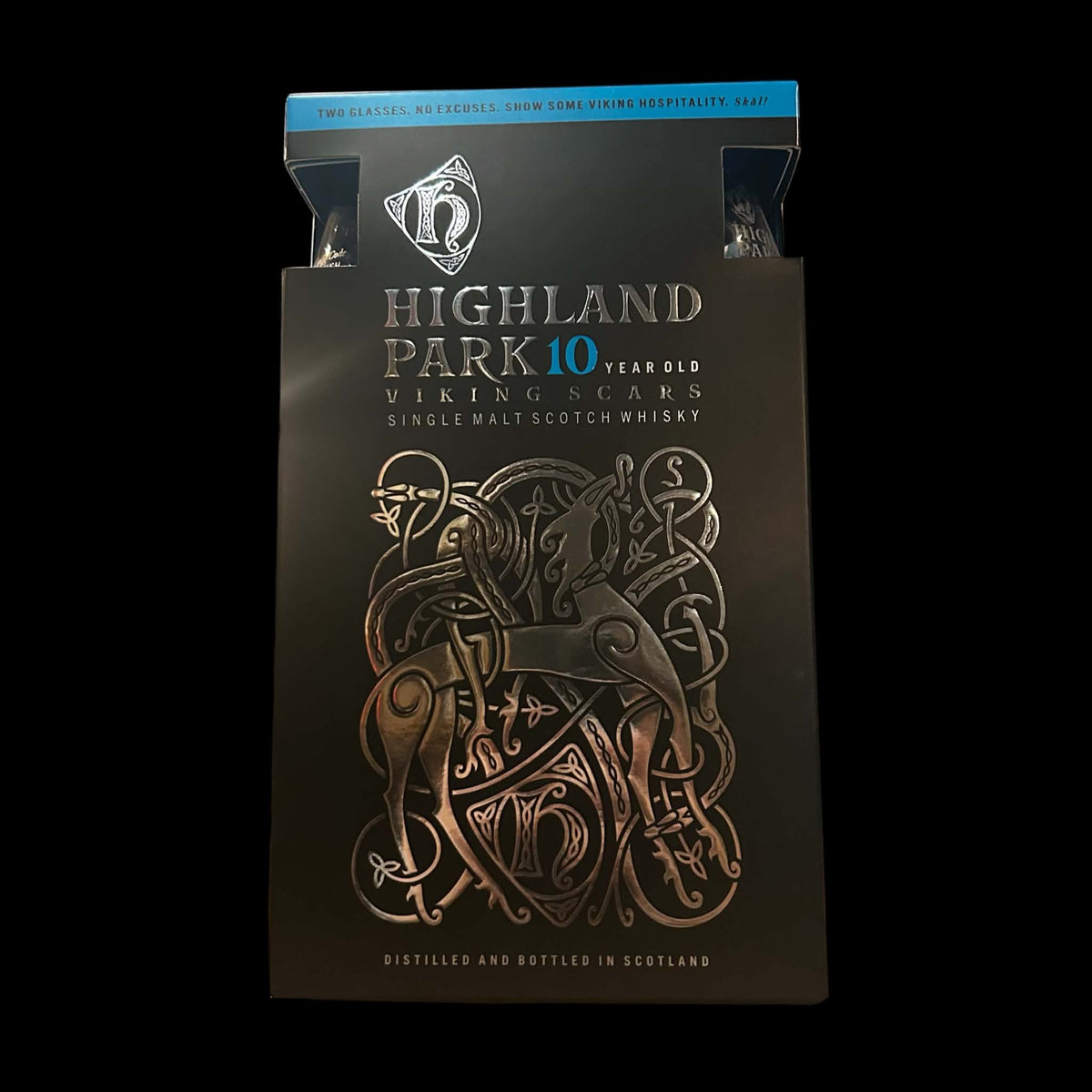 Highland Park 10 Years Viking Scars 70cl geschenkset met 2 glazen